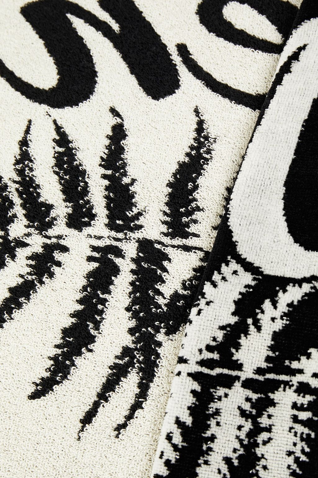 MCQUEEN Cotton-terry jacquard beach towel