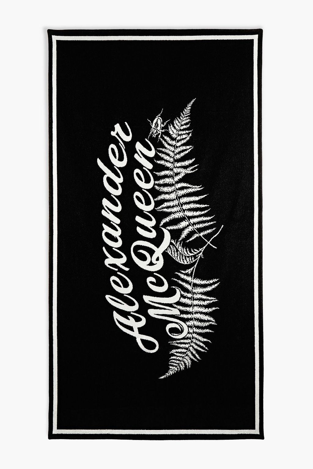 MCQUEEN Cotton-terry jacquard beach towel