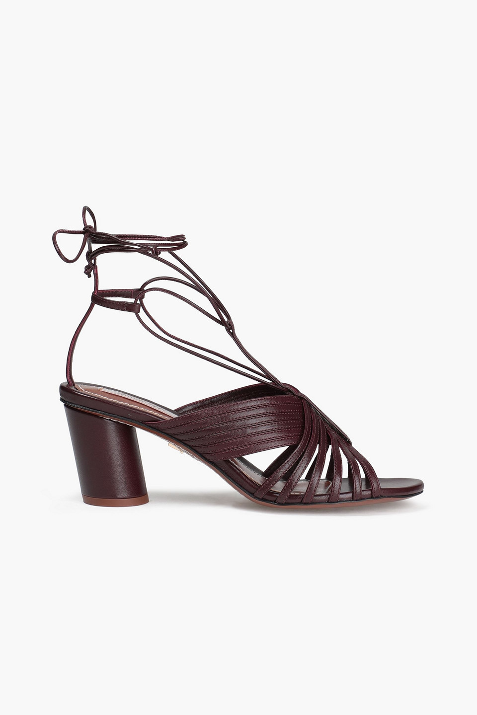 Lace-up leather sandals
