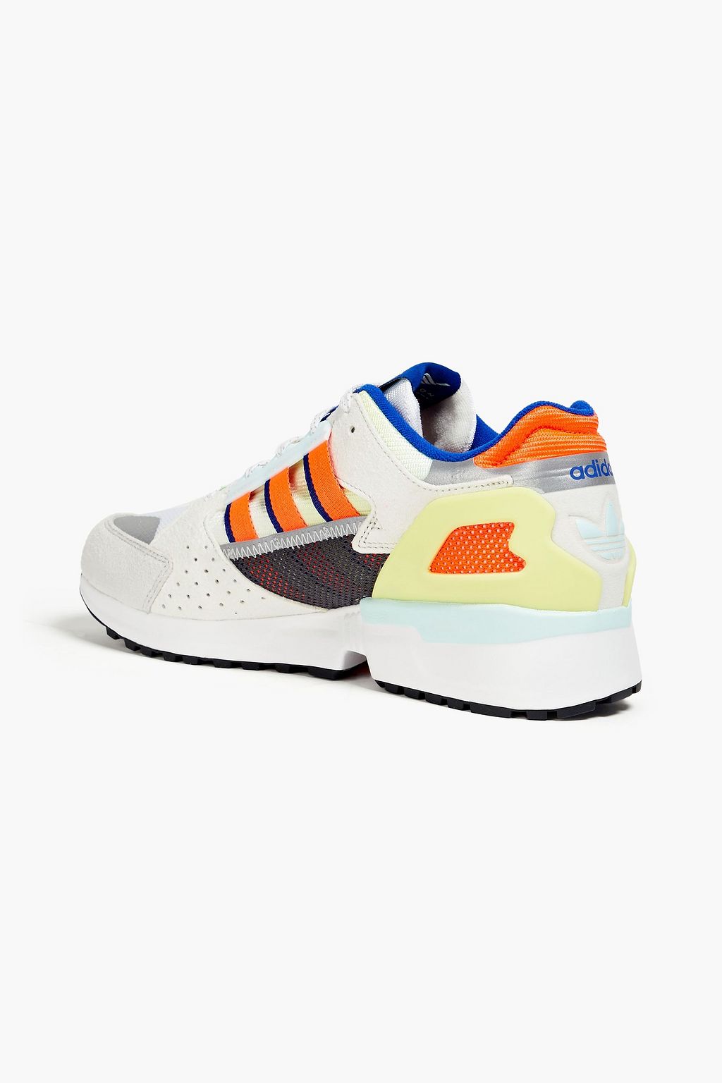 ADIDAS ORIGINALS ZX 10,000 faux suede, mesh and rubber running sneakers
