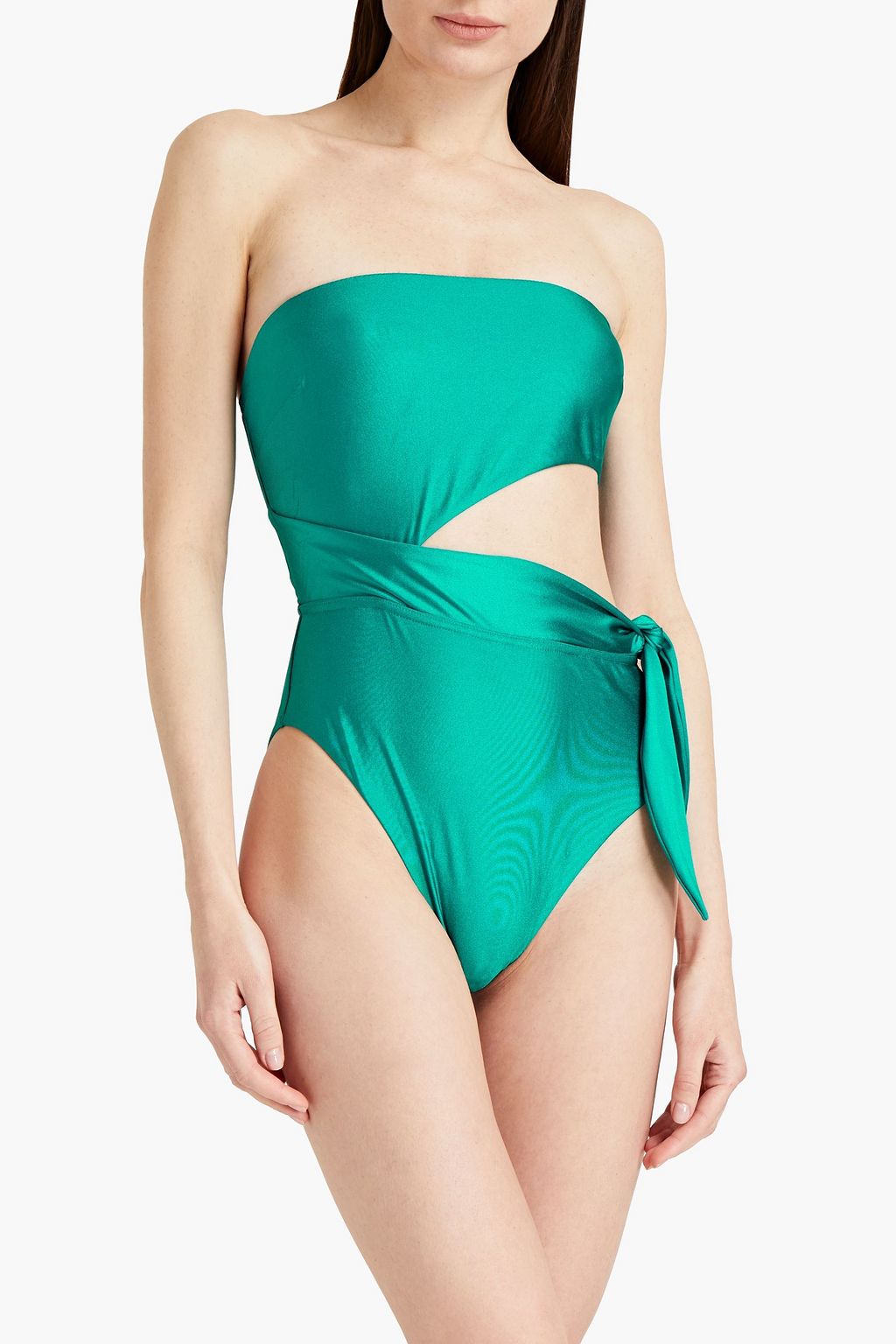 ZIMMERMANN Brighton cutout knotted bandeau swimsuit