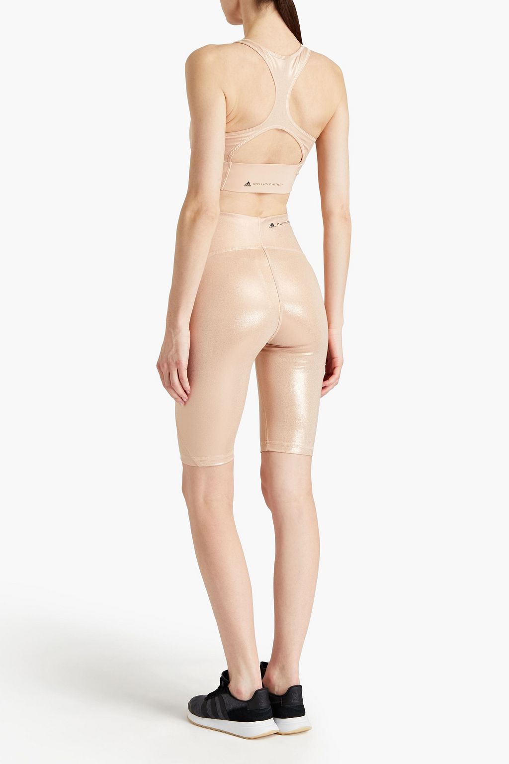 ADIDAS BY STELLA MCCARTNEY Metallic stretch shorts