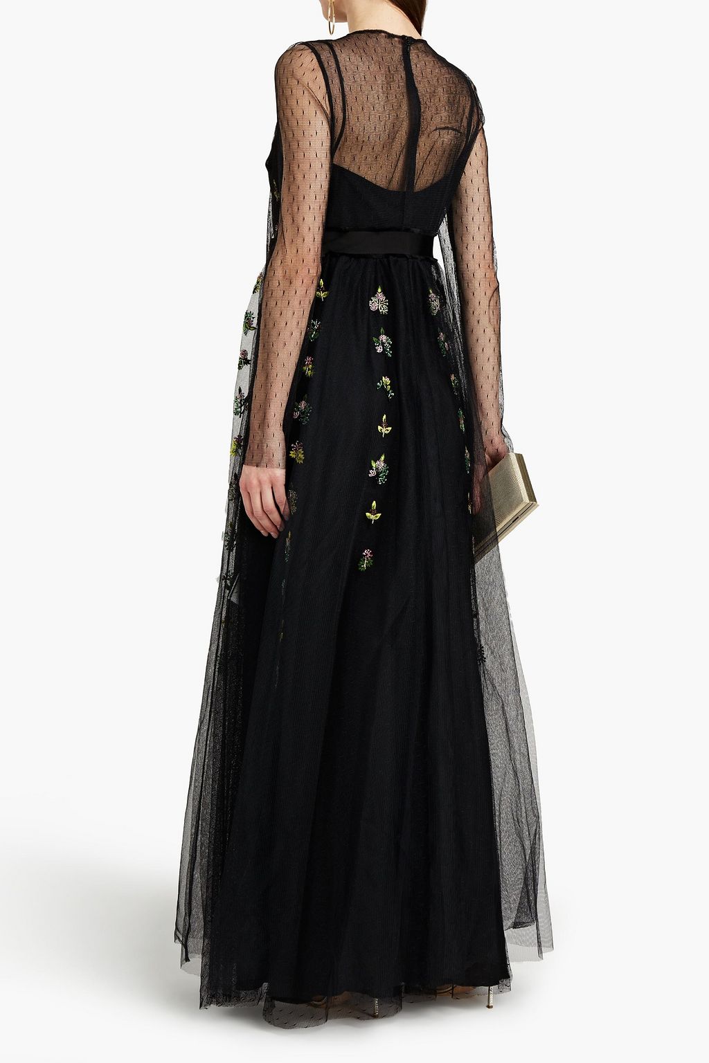 REDVALENTINO Embellished point d'esprit and tulle gown
