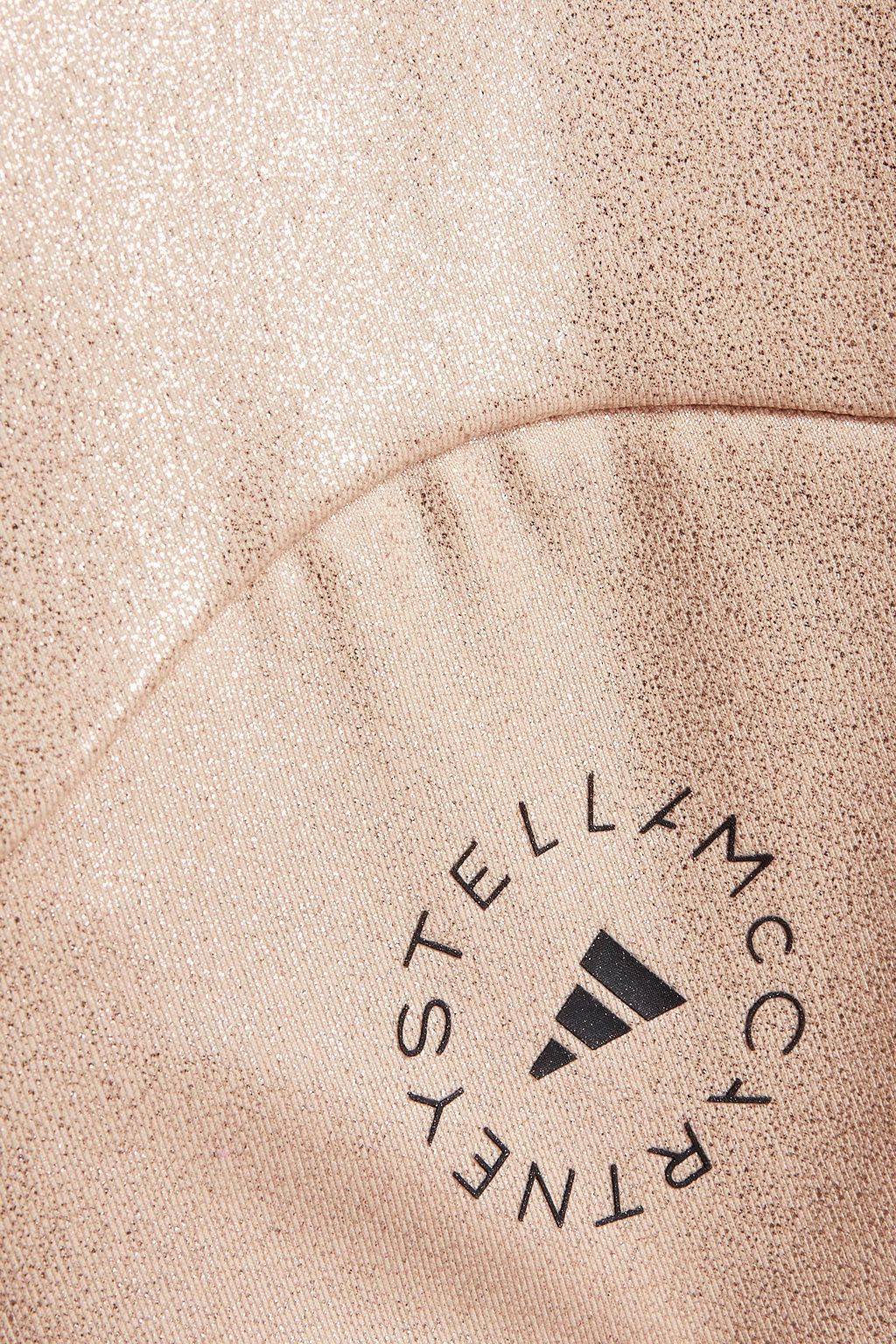 ADIDAS BY STELLA MCCARTNEY Cutout metallic stretch sports bra