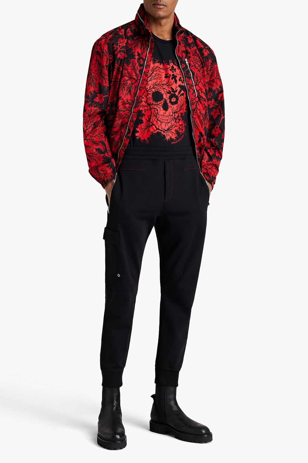 MCQUEEN French cotton-terry sweatpants