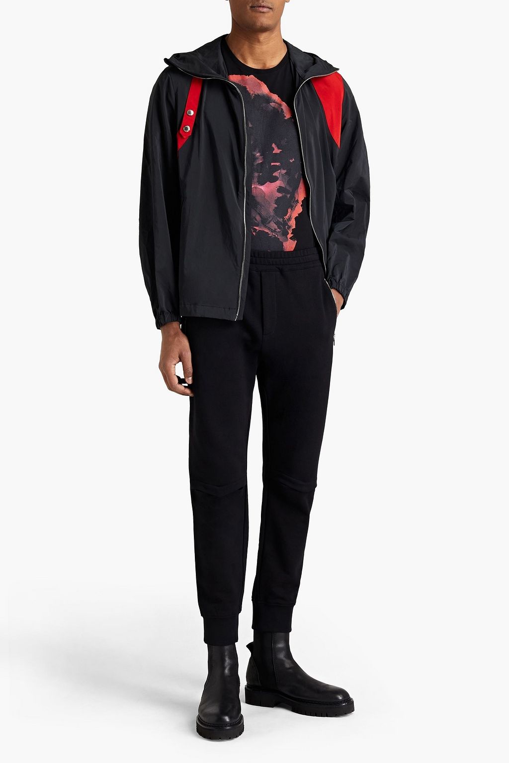 MCQUEEN Logo-appliquéd French cotton-terry sweatpants