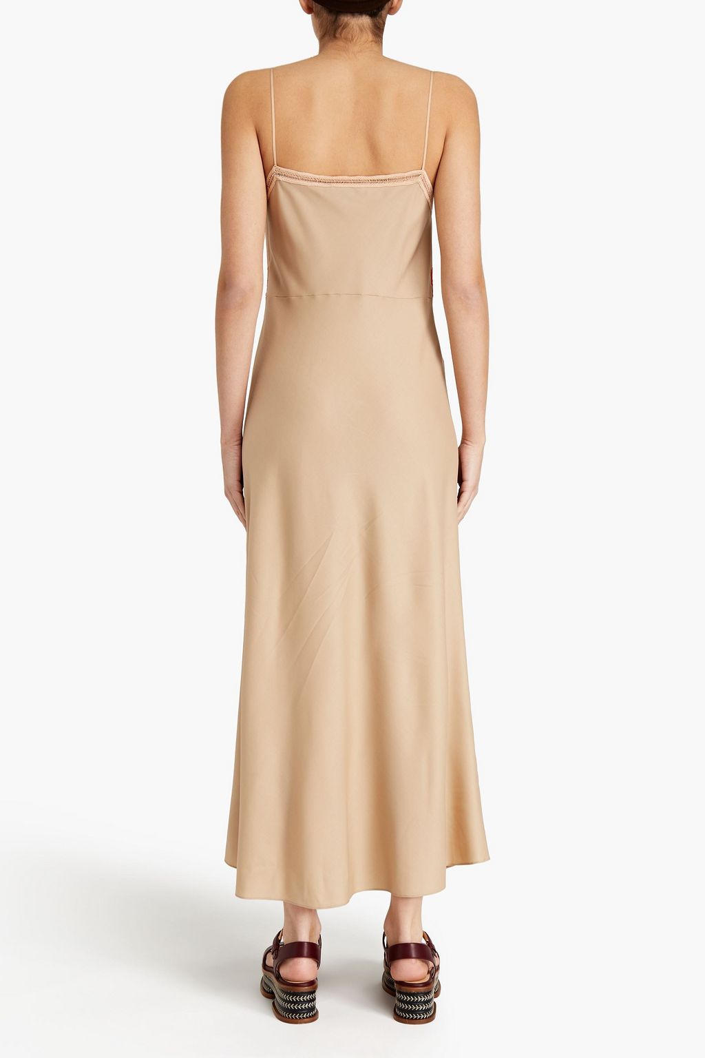 GABRIELA HEARST Adolphine silk-paneled cashmere maxi slip dress
