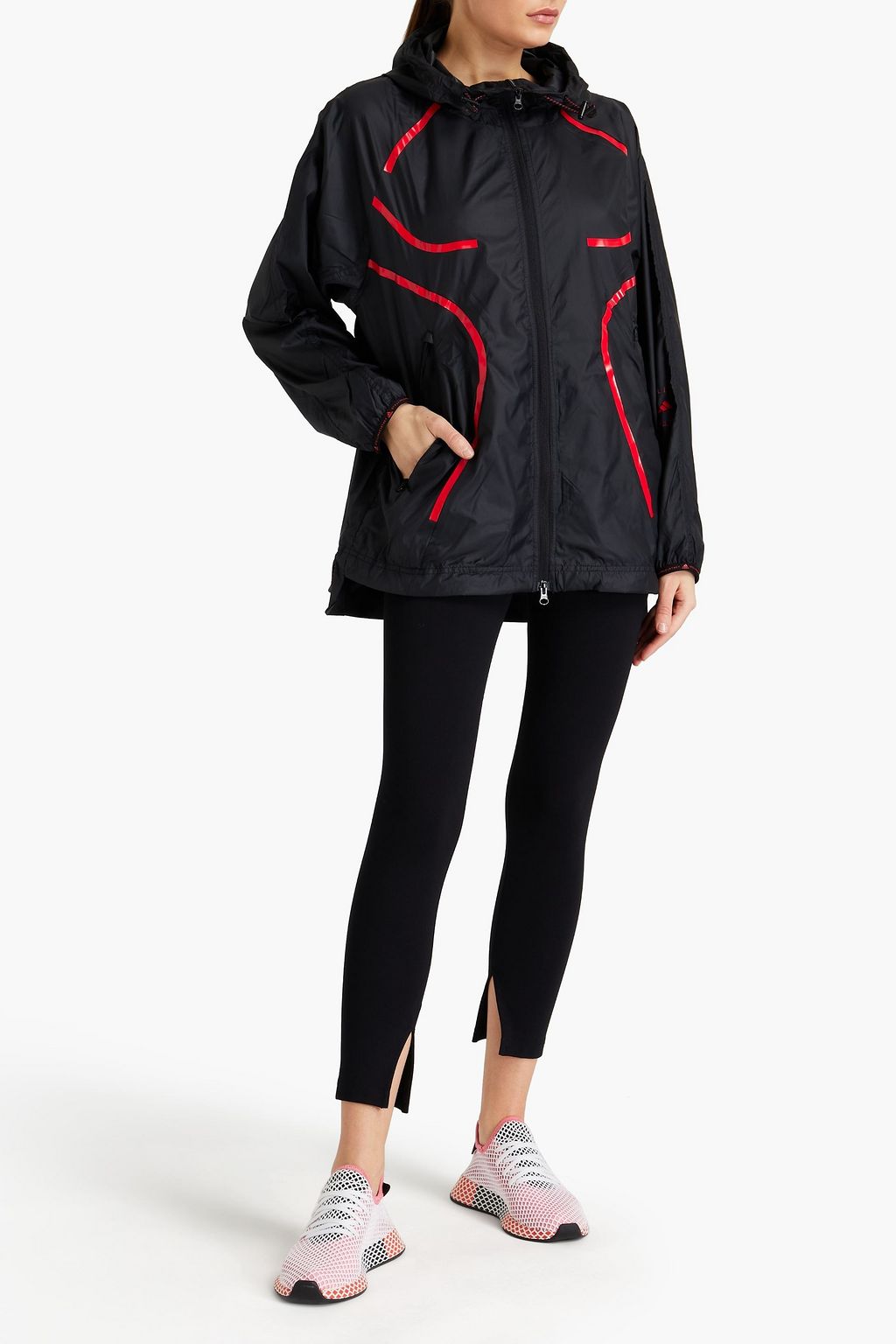 ADIDAS BY STELLA MCCARTNEY Coated shell hooded track jacket