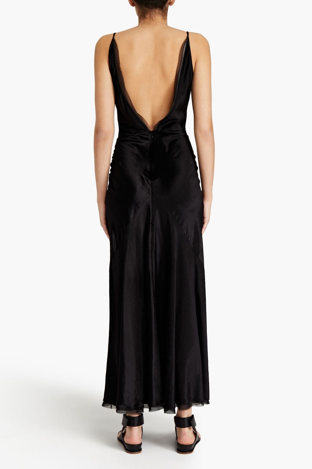 GABRIELA HEARST Panne silk-velvet maxi slip dress