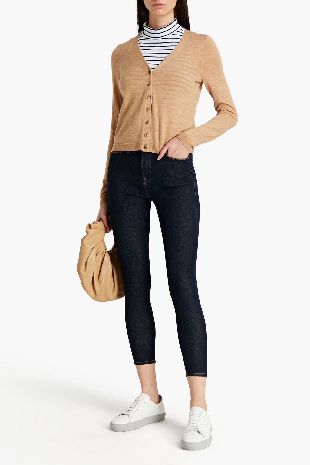 FRAME Le High Skinny cropped high-rise skinny jeans