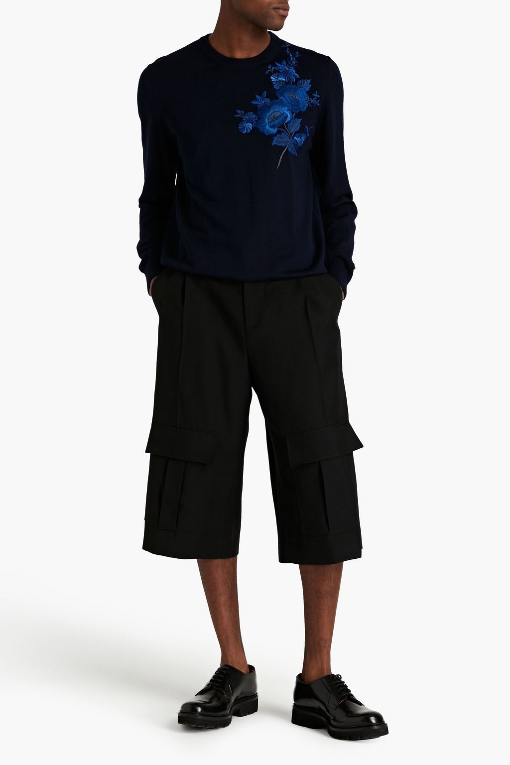 MCQUEEN Embroidered wool sweater
