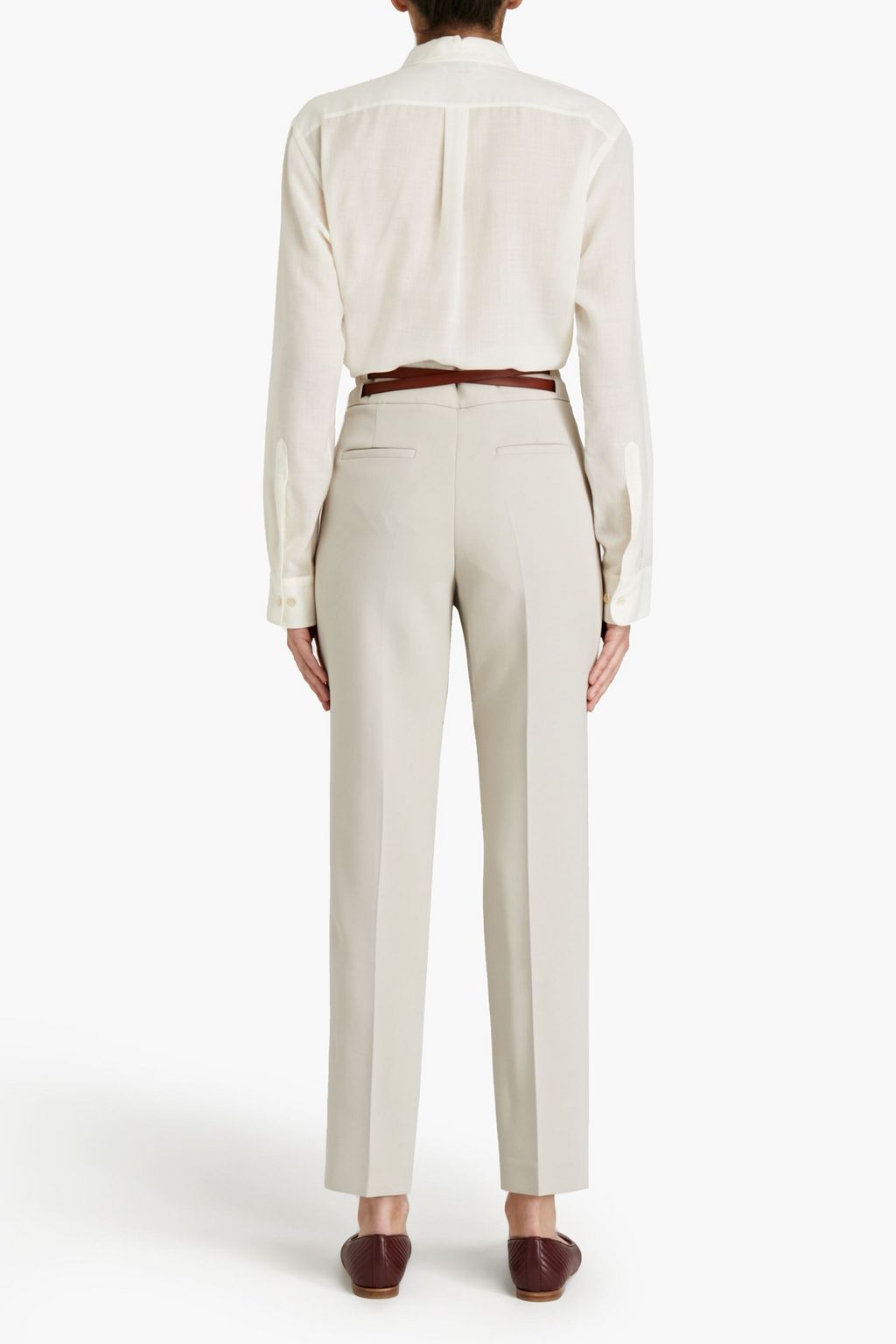 GABRIELA HEARST Bottas belted wool-crepe tapered pants