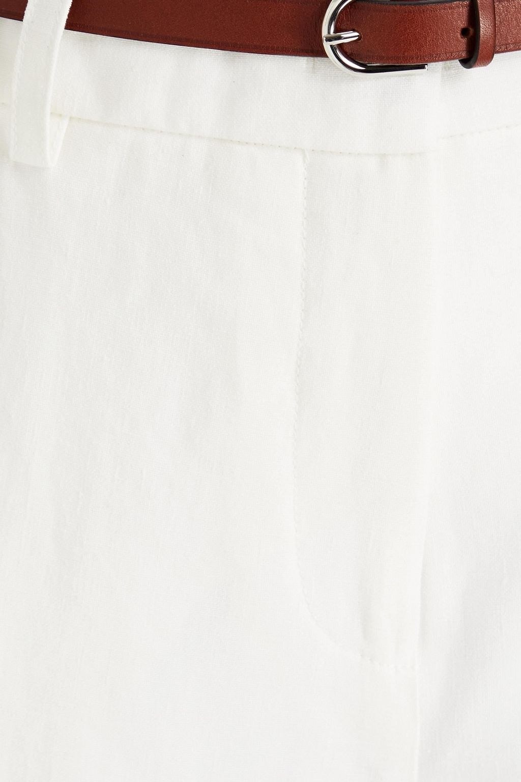 GABRIELA HEARST Belted linen straight-leg pants
