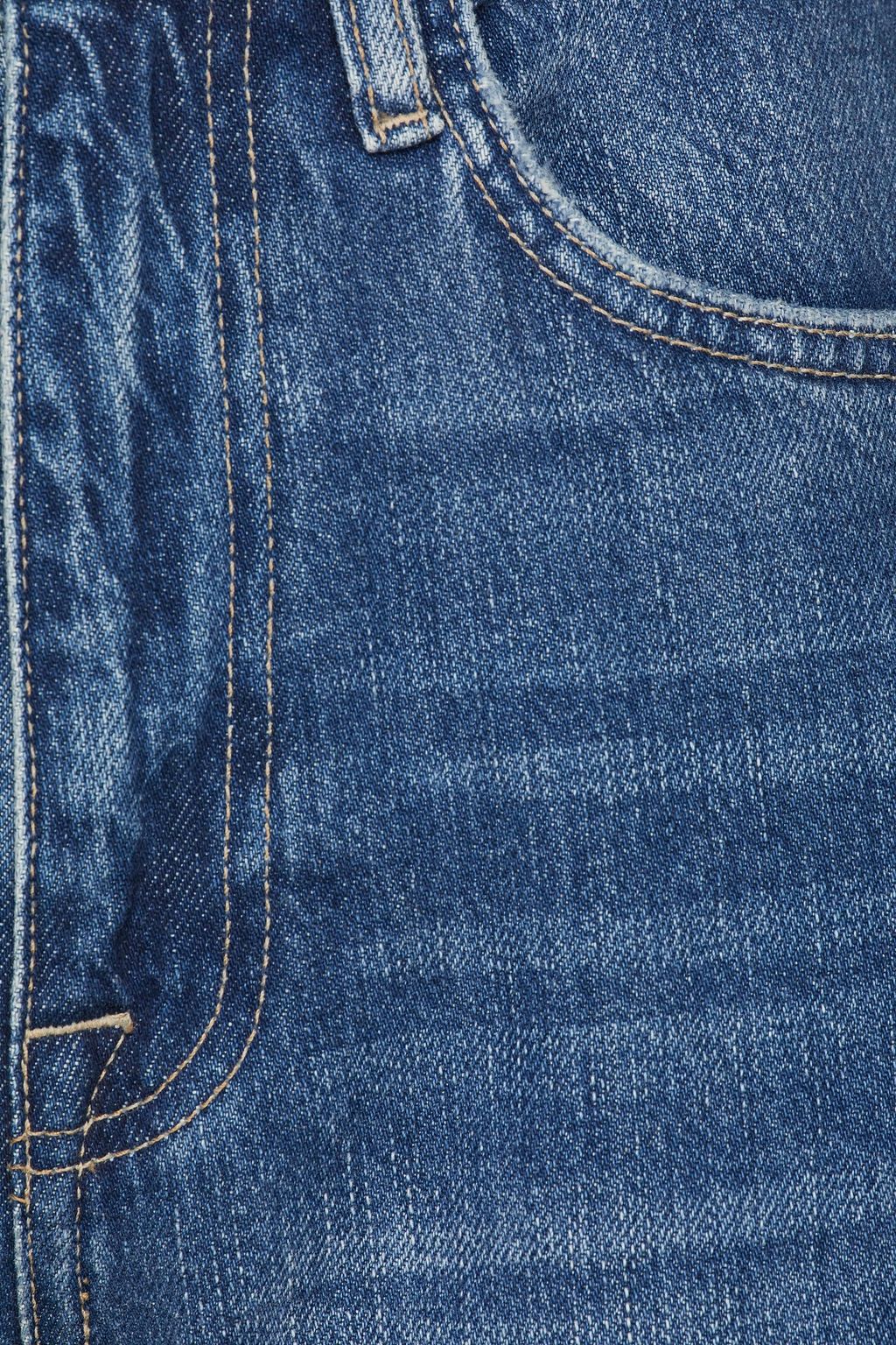 FRAME Le Jane faded high-rise straight-leg jeans