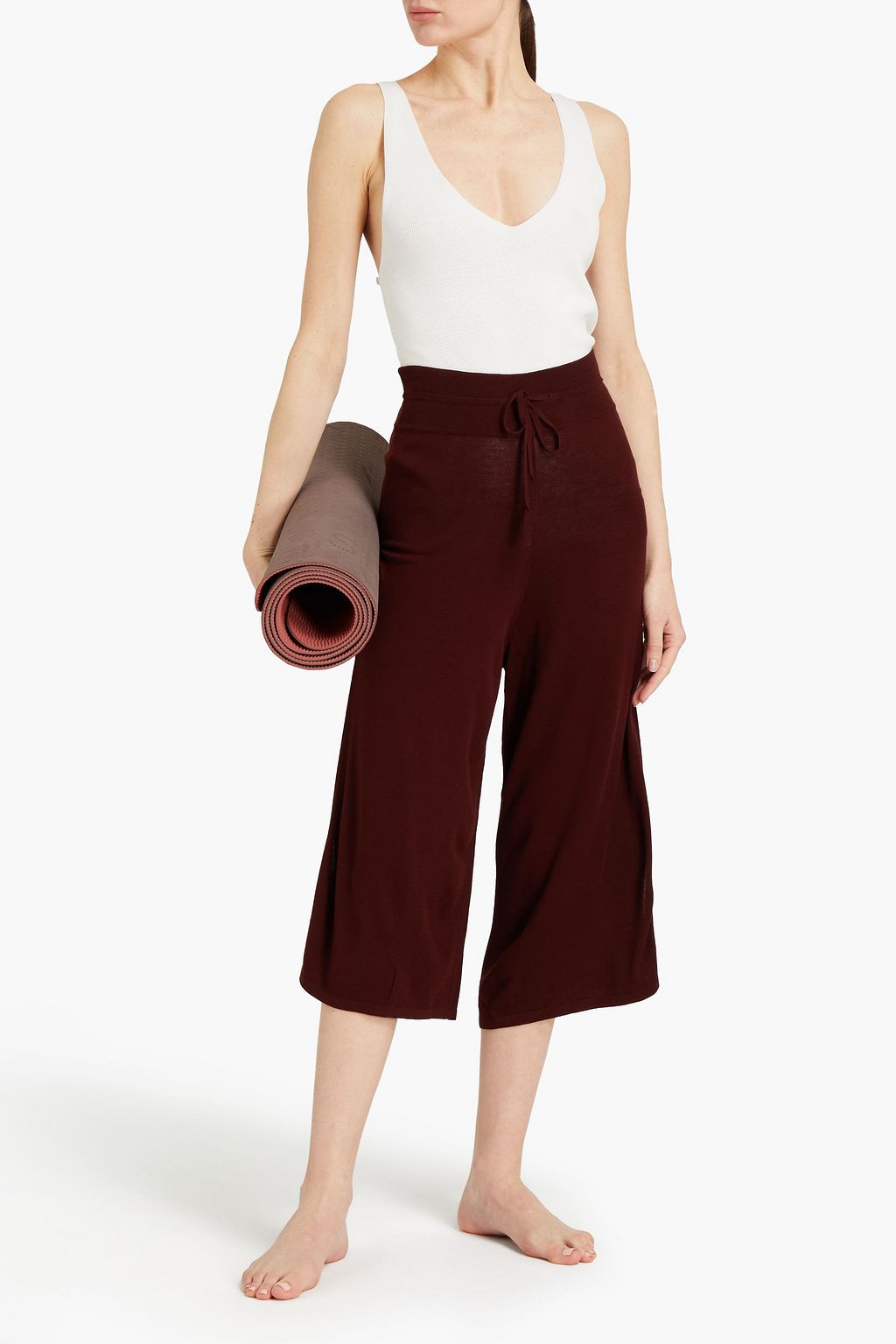 LIVE THE PROCESS Stretch-knit culottes