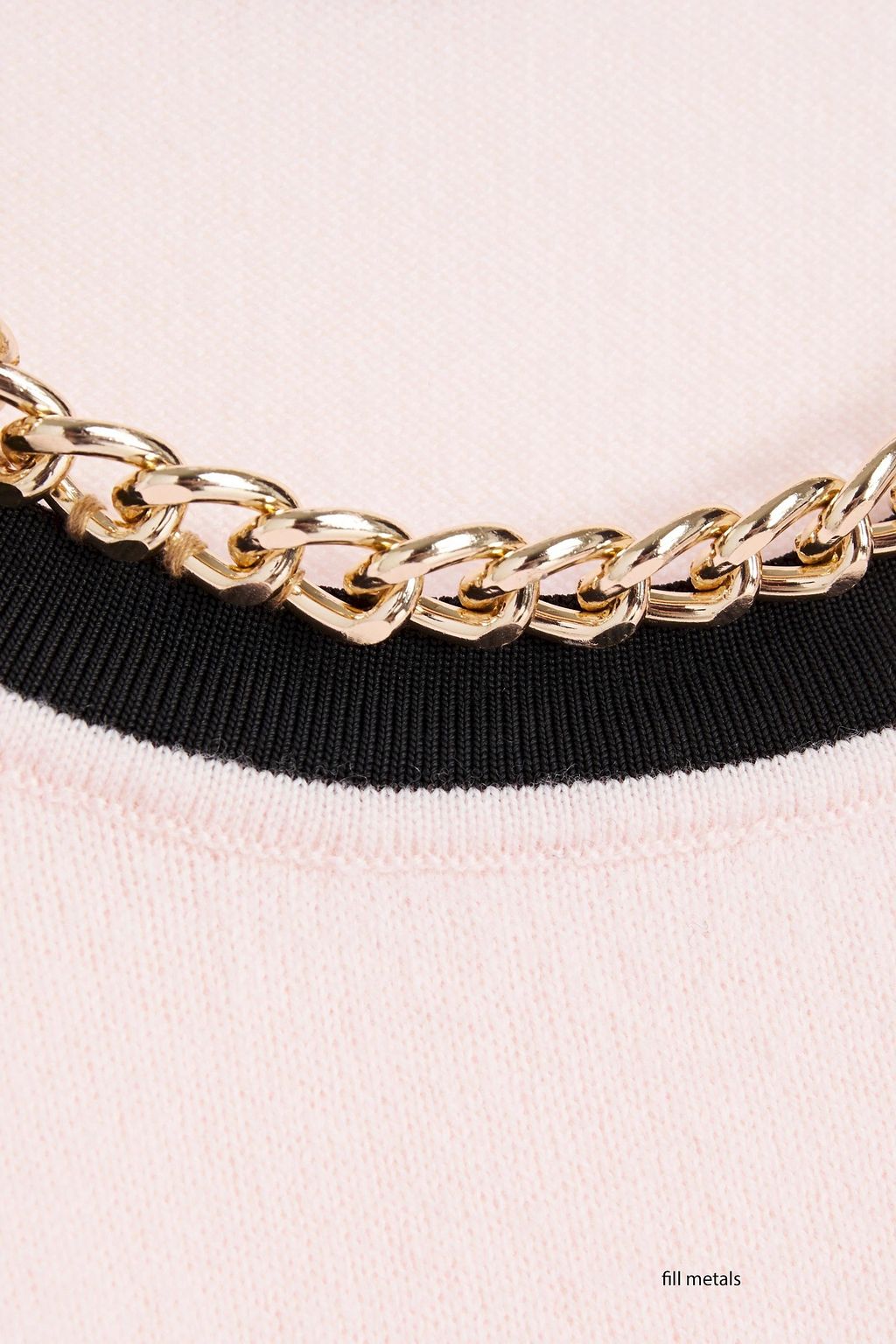 SANDRO Bradley chain-trimmed wool and cashmere-blend sweater
