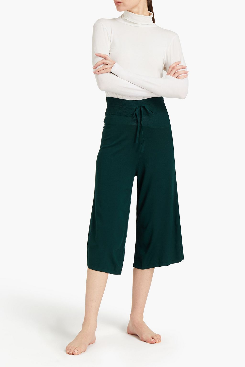LIVE THE PROCESS Stretch-knit culottes