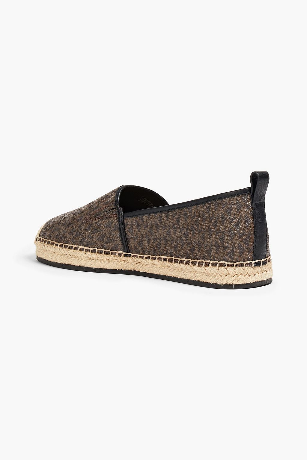MICHAEL KORS Logo-print faux textured-leather espadrilles