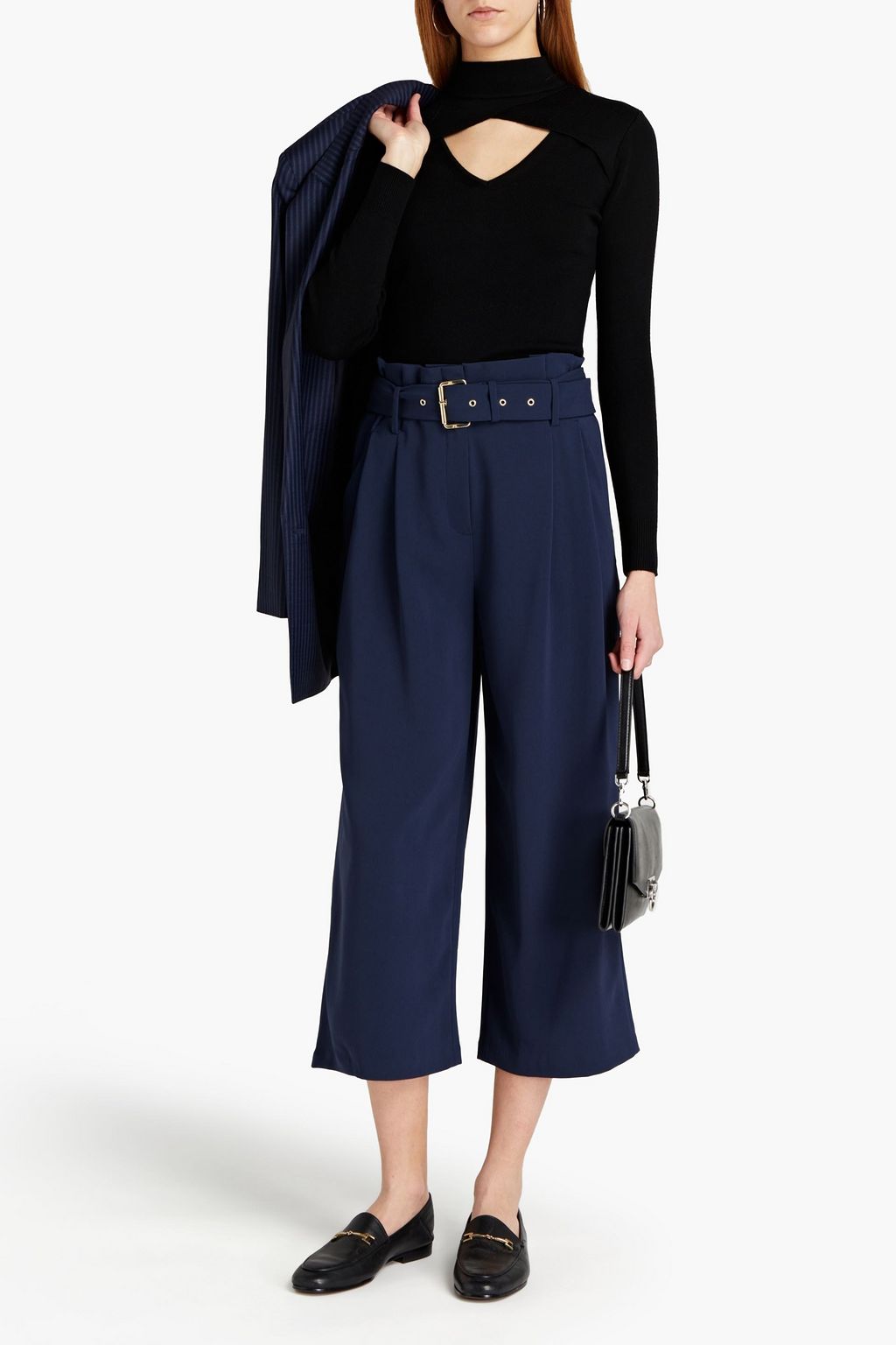 MICHAEL MICHAEL KORS Cutout merino wool-blend turtleneck sweater