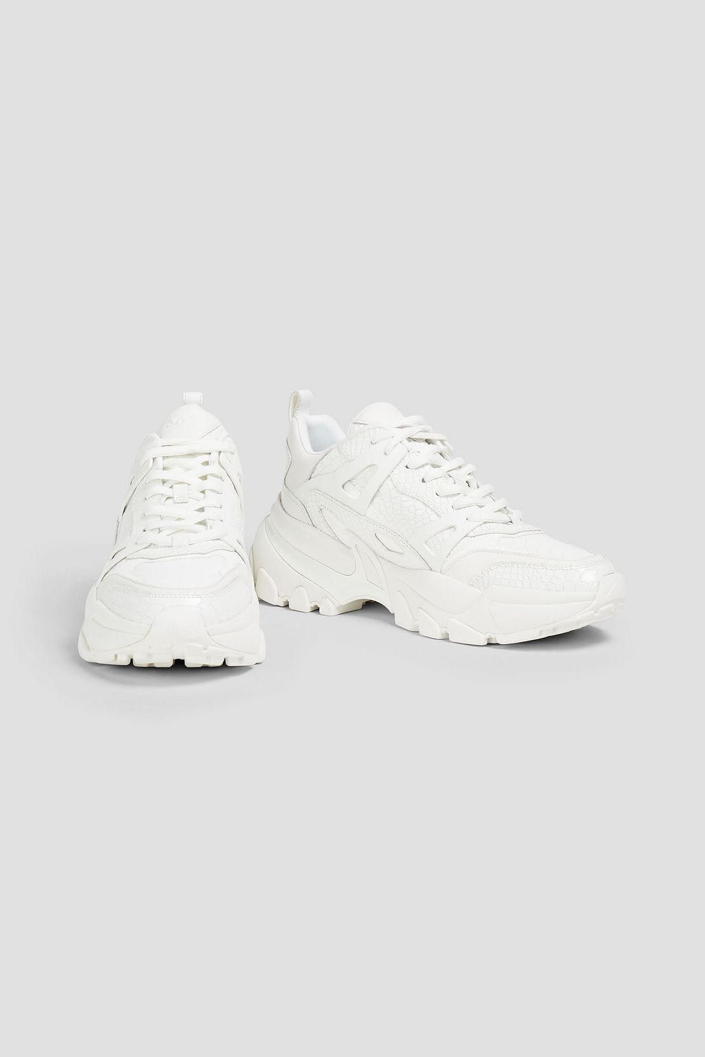 MICHAEL KORS Nick snake-effect leather sneakers
