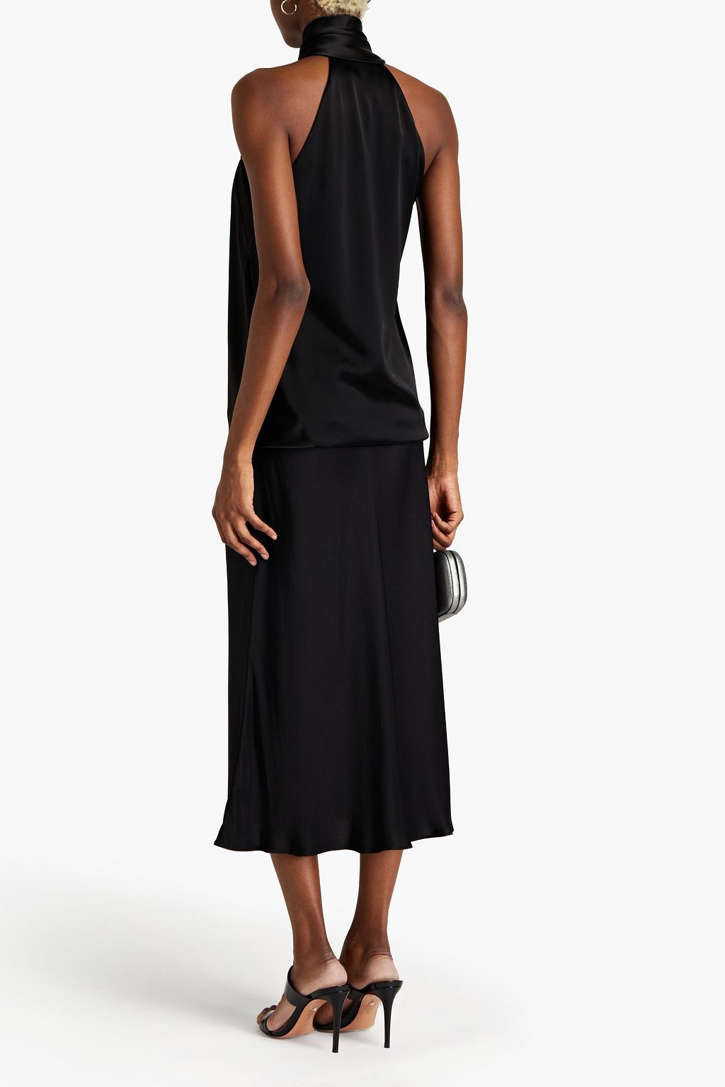 GALVAN  LONDON Pleated satin top