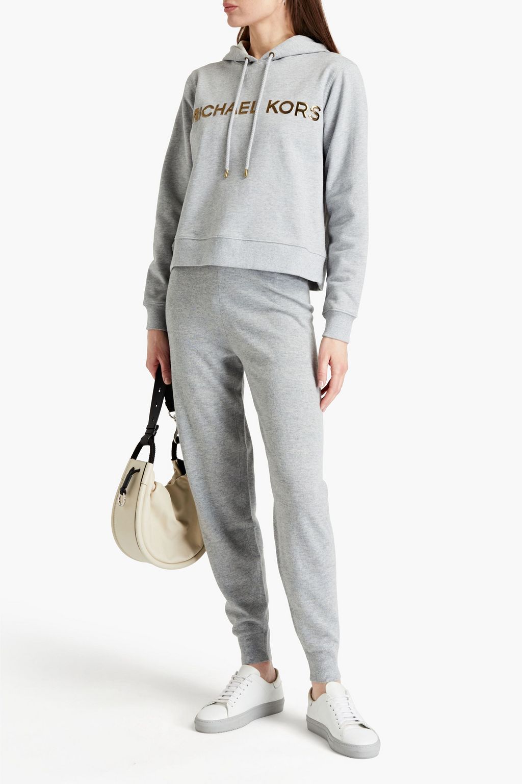 MICHAEL MICHAEL KORS Mélange knitted track pants