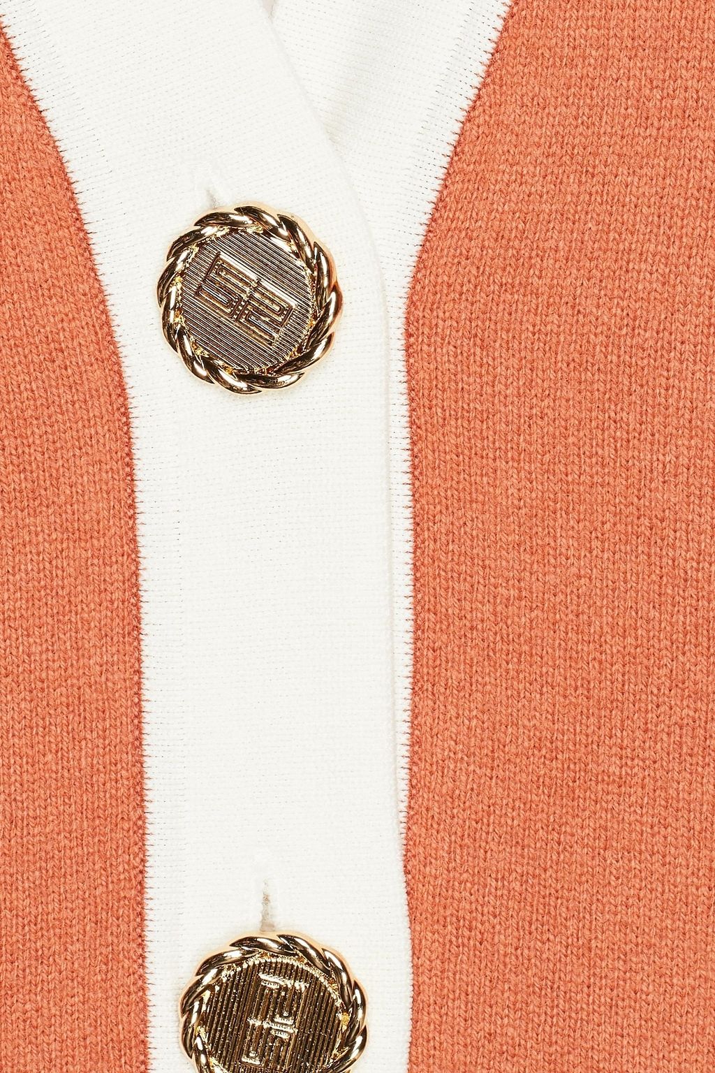 SANDRO Deborah two-tone knitted cardigan