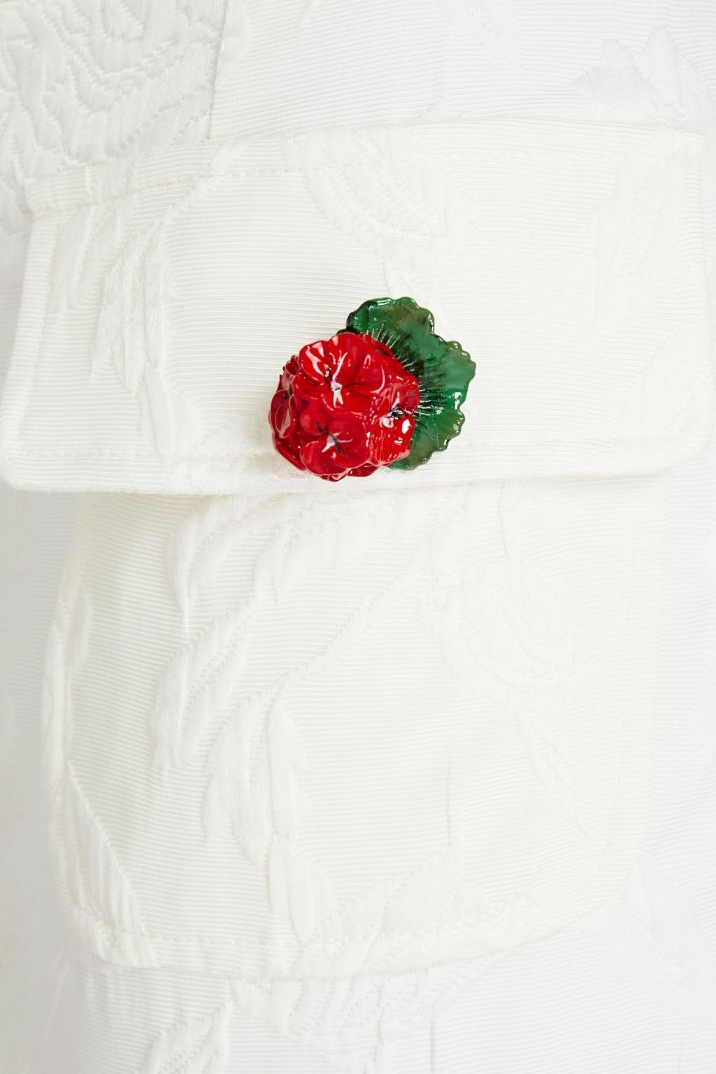 DOLCE&GABBANA Button-embellished cotton-blend cloqué kick-flare pants