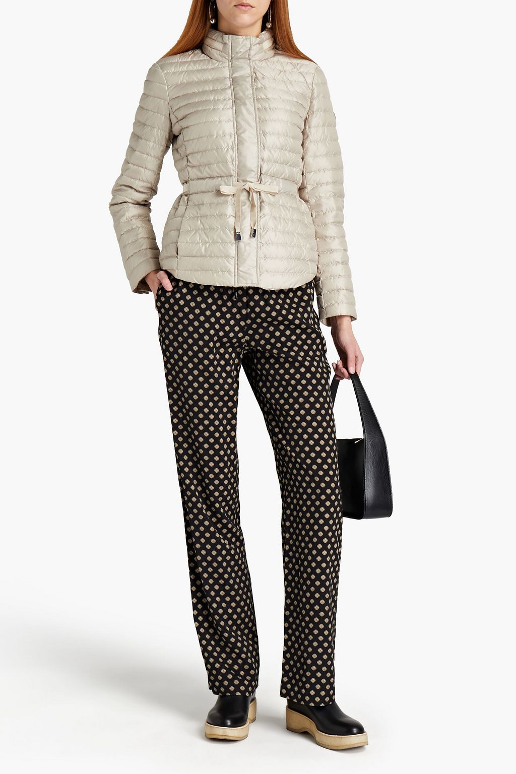 MICHAEL MICHAEL KORS Belted quilted shell down hooded jacket