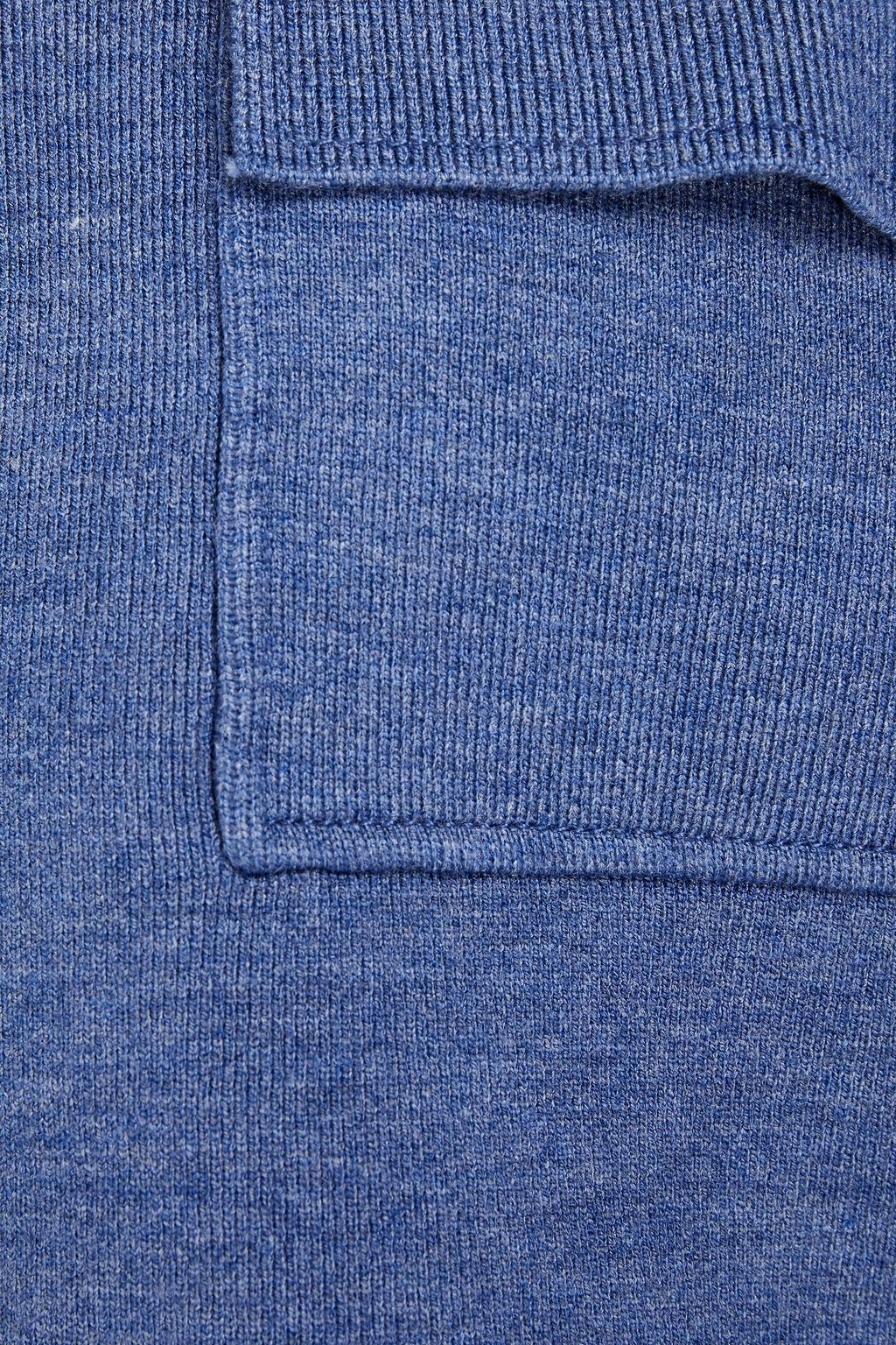 SANDRO Galeth fringed ribbed-knit jacket