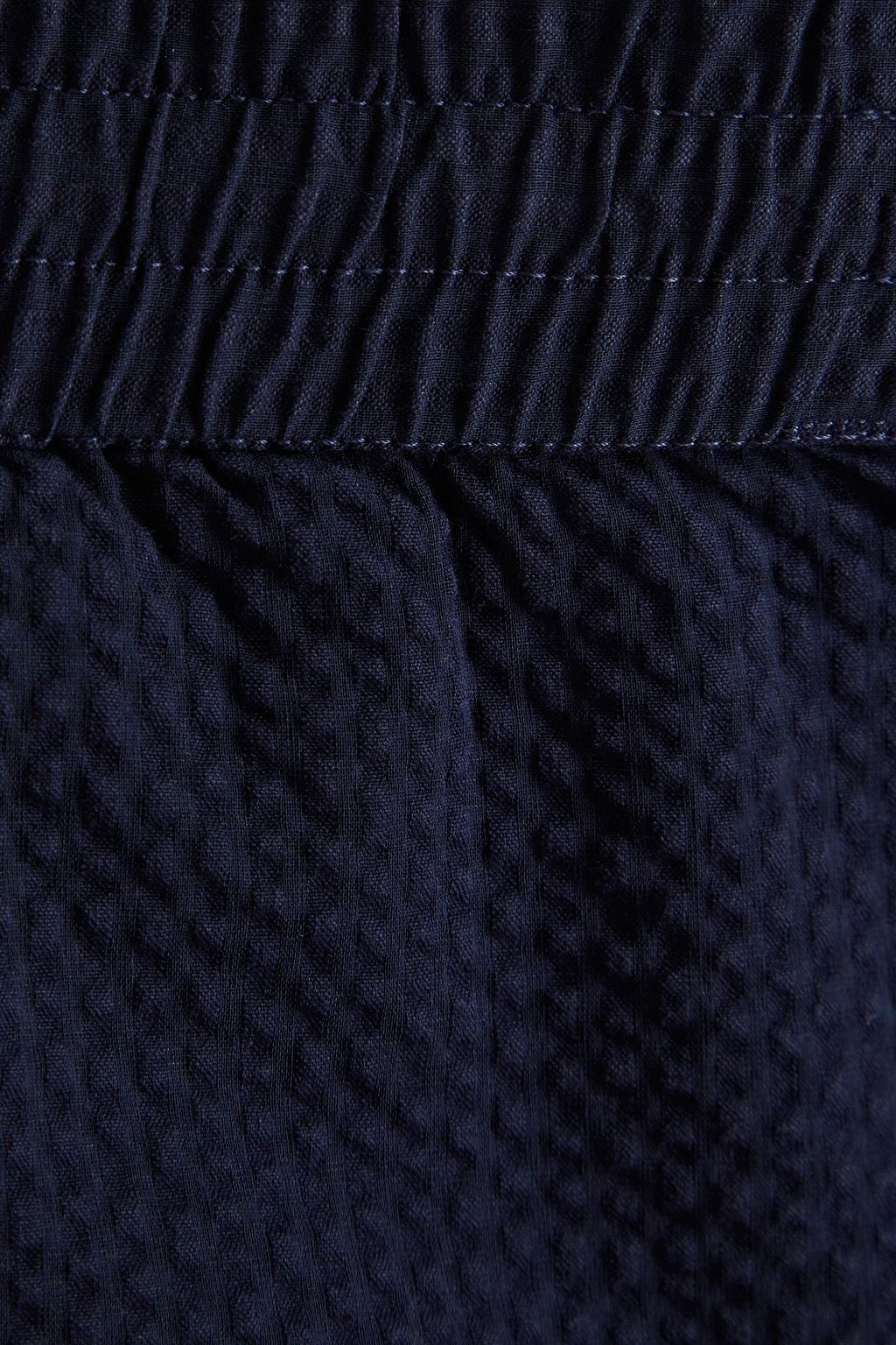 MICHAEL KORS Jacquard-trimmed cotton-blend seersucker shorts