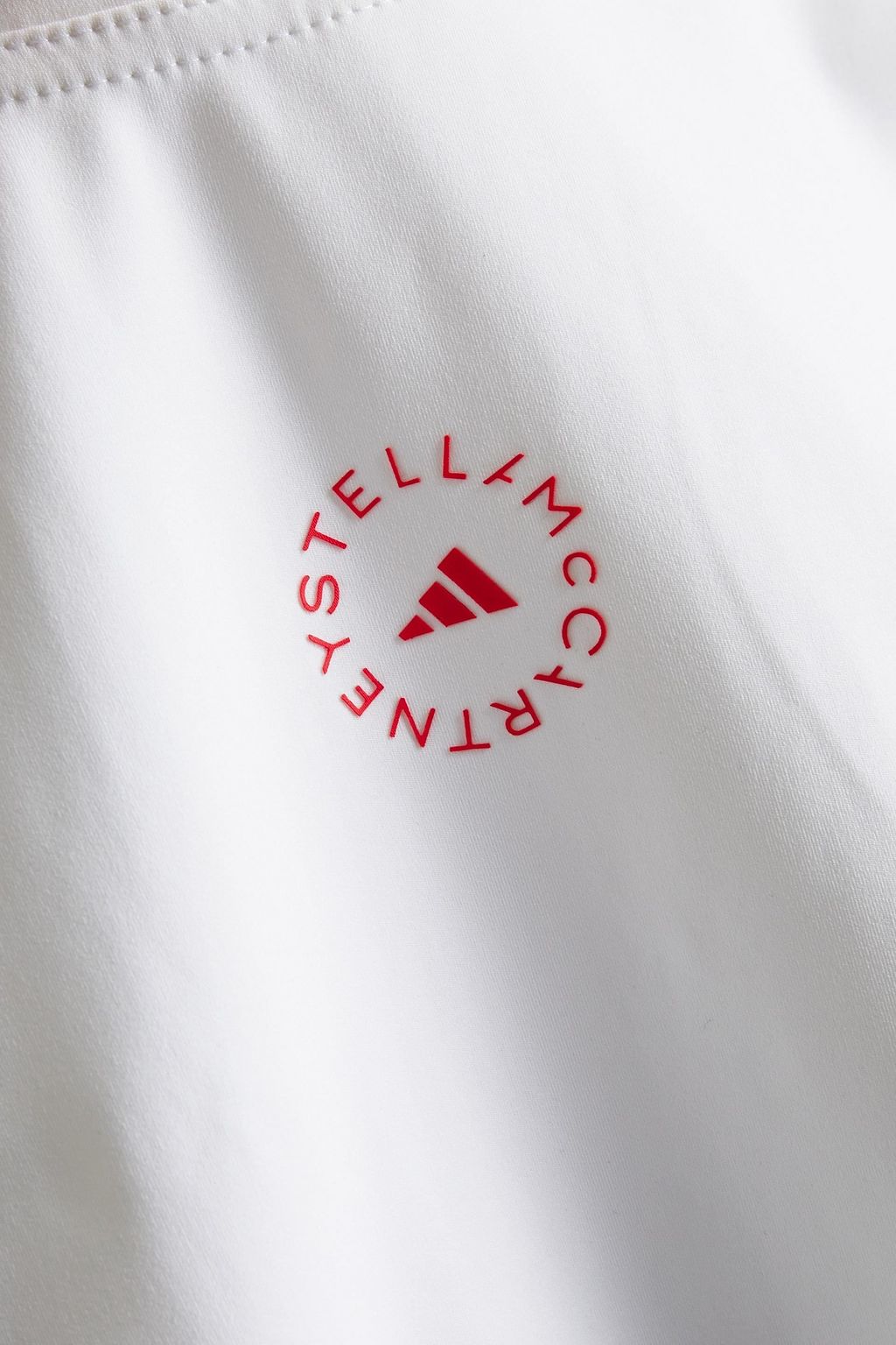 ADIDAS BY STELLA MCCARTNEY Perforated printed stretch-jersey T-shirt