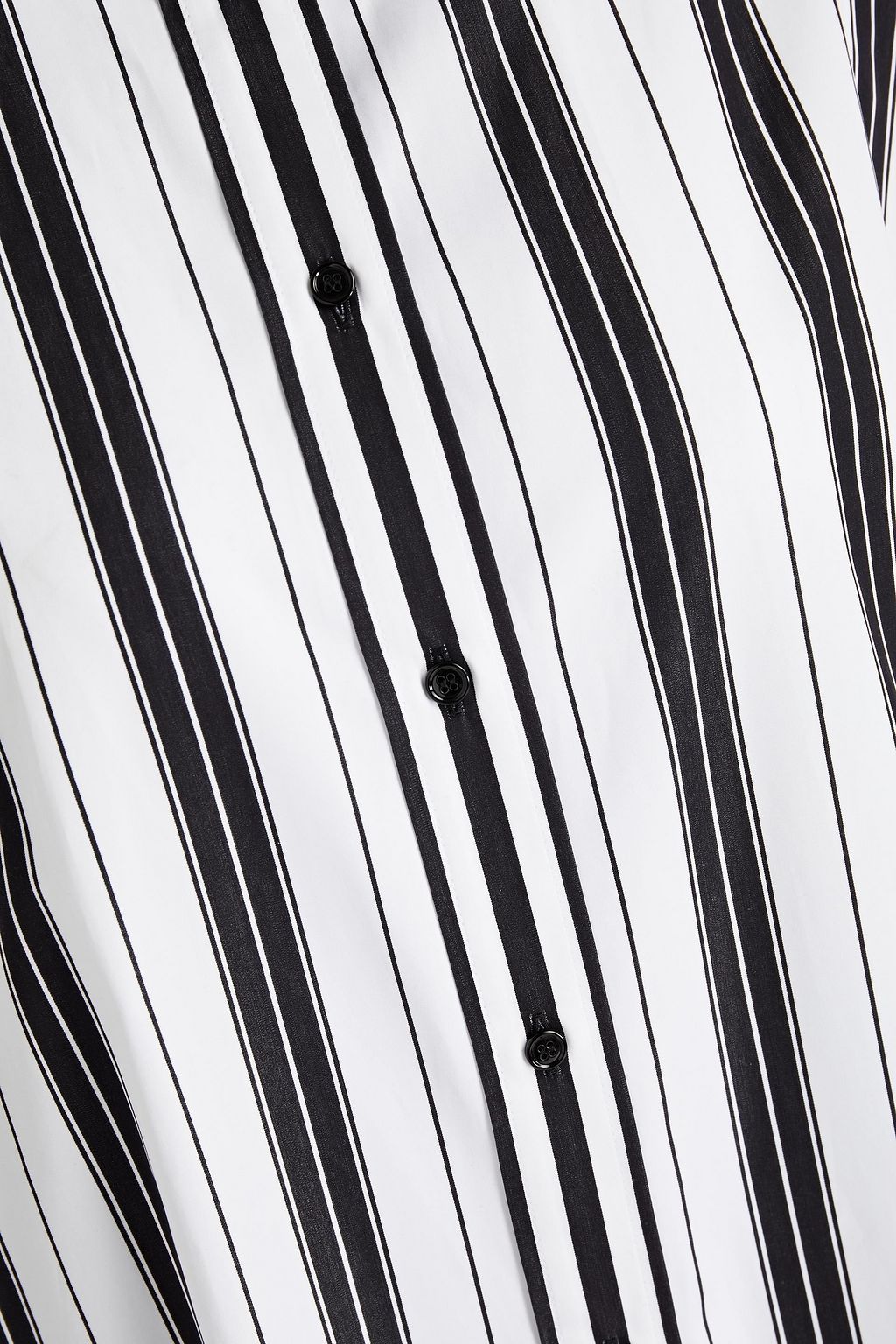 MCQUEEN Striped cotton-poplin top