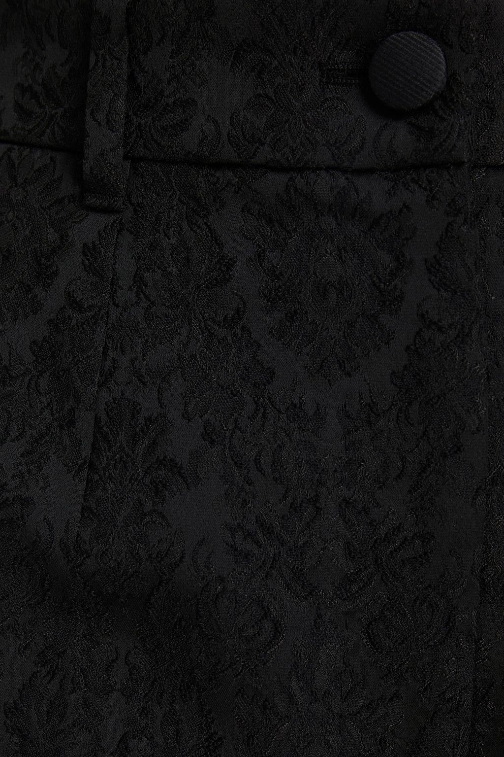 DOLCE&GABBANA Cropped satin-jacquard tapered pants