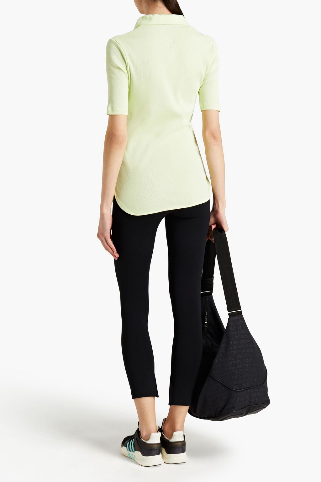 HELMUT LANG Logo-embroidered ribbed cotton-jersey polo shirt