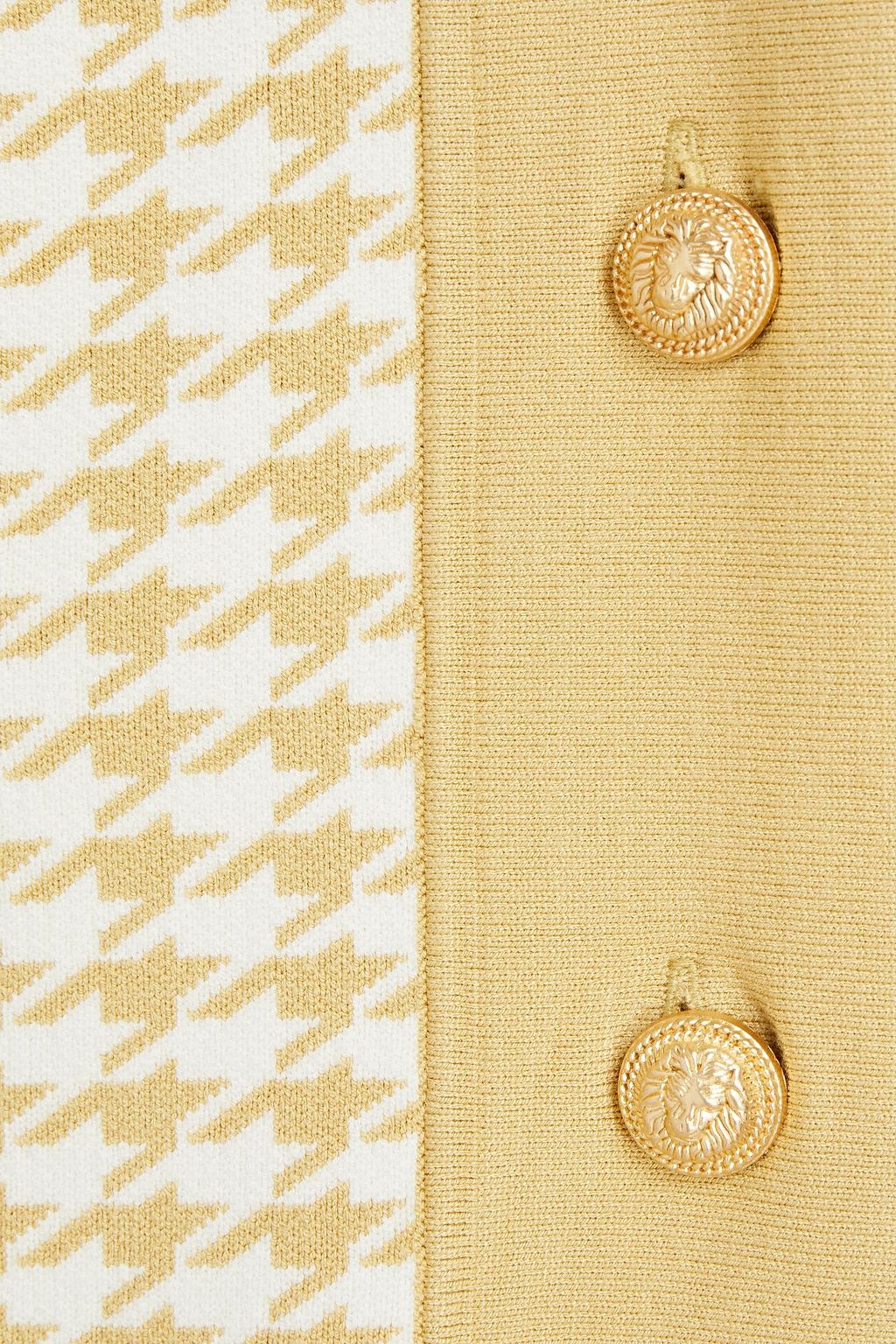 SANDRO Houndstooth knitted cardigan