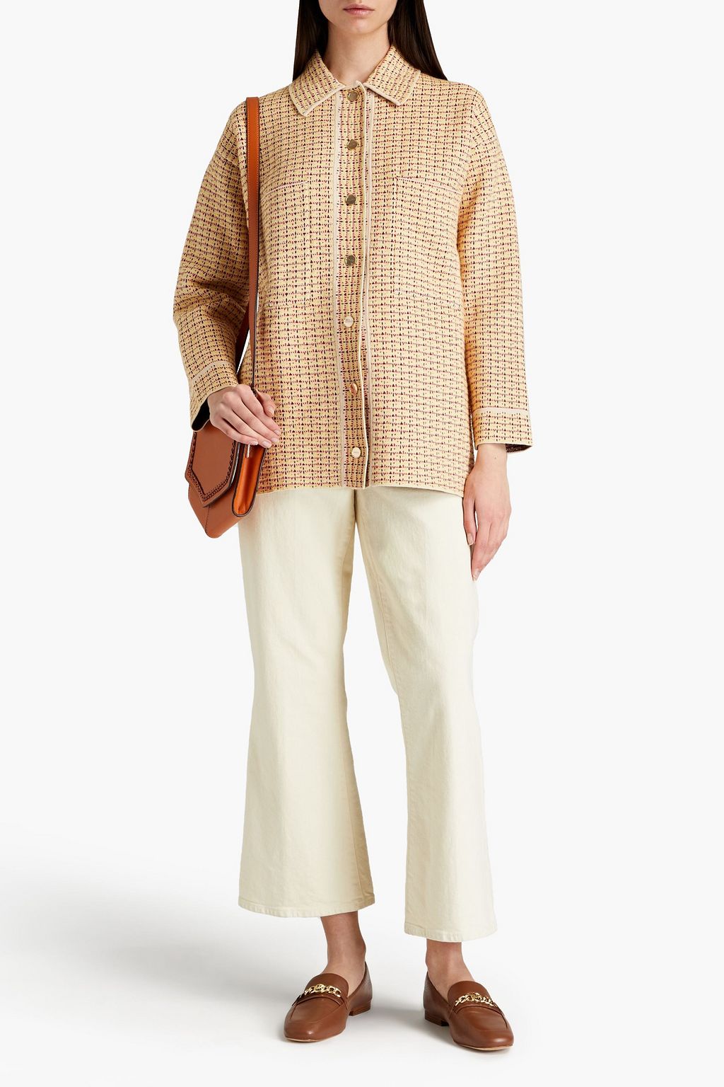 SANDRO Blaise cotton-blend tweed jacket
