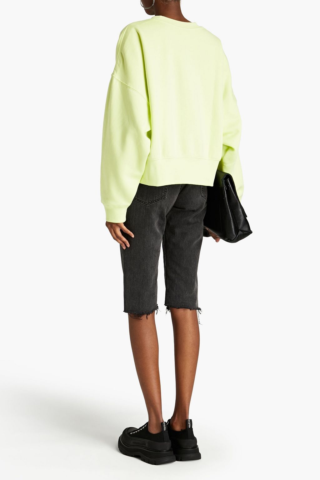 ADIDAS ORIGINALS Logo-embroidered cotton-blend terry sweatshirt