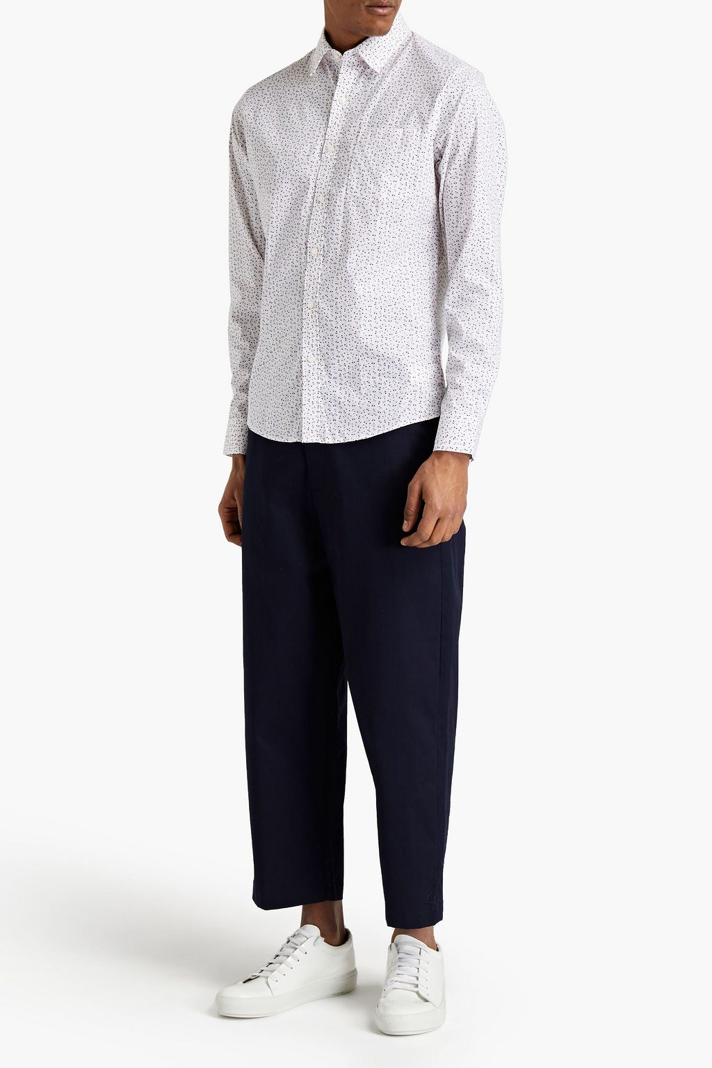 MICHAEL KORS Printed cotton-blend poplin shirt