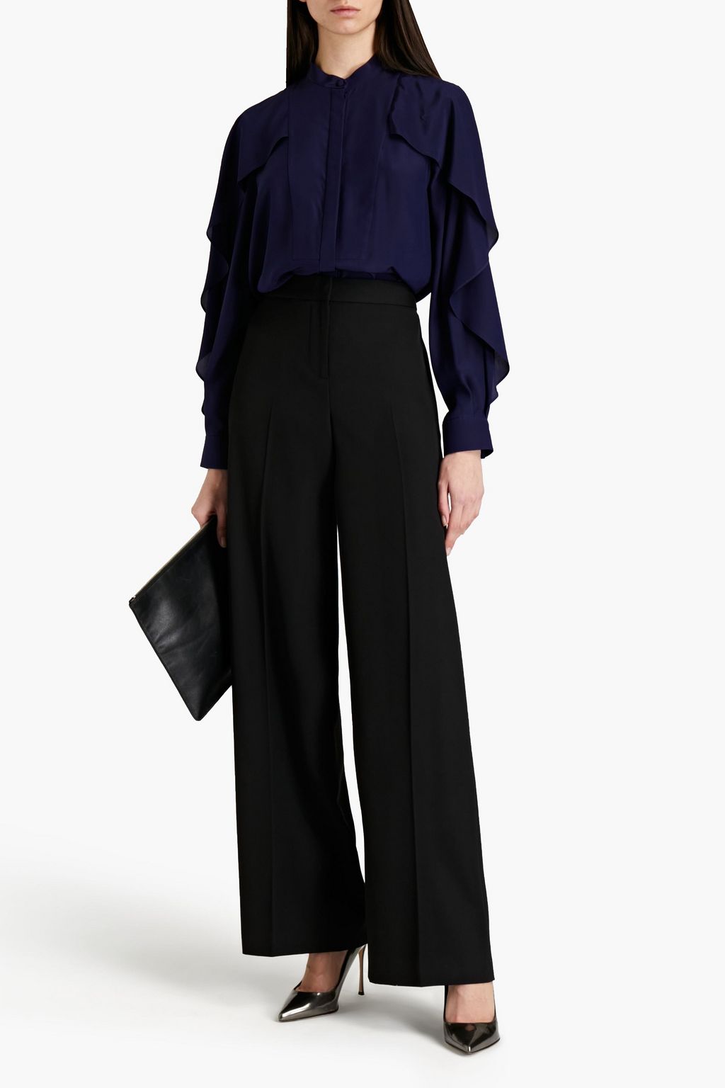 MCQUEEN Wool wide-leg pants