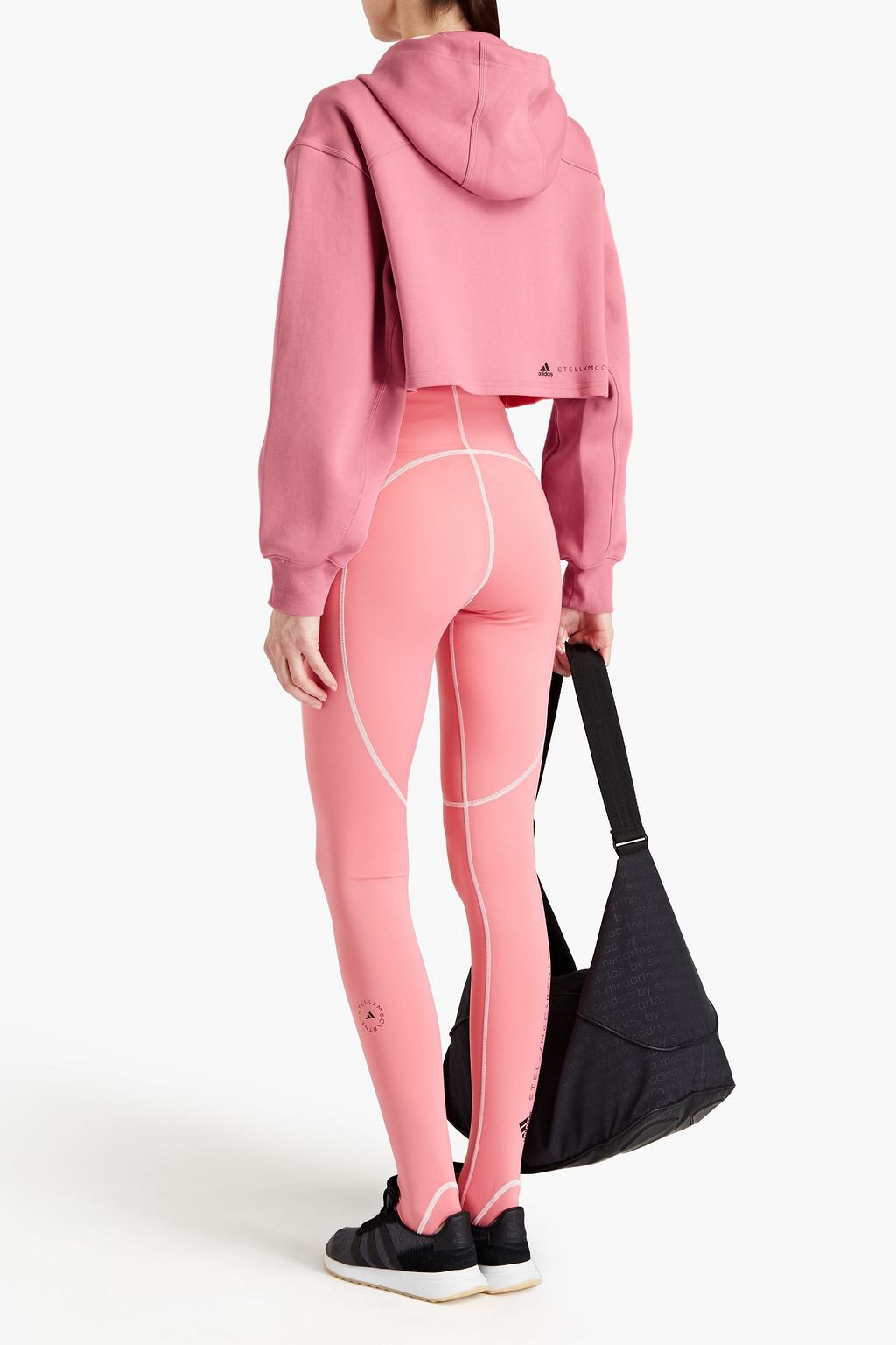 ADIDAS BY STELLA MCCARTNEY Cropped French cotton-blend terry hoodie