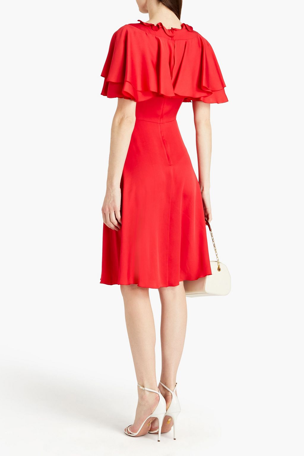 DOLCE&GABBANA Ruffled silk-blend dress