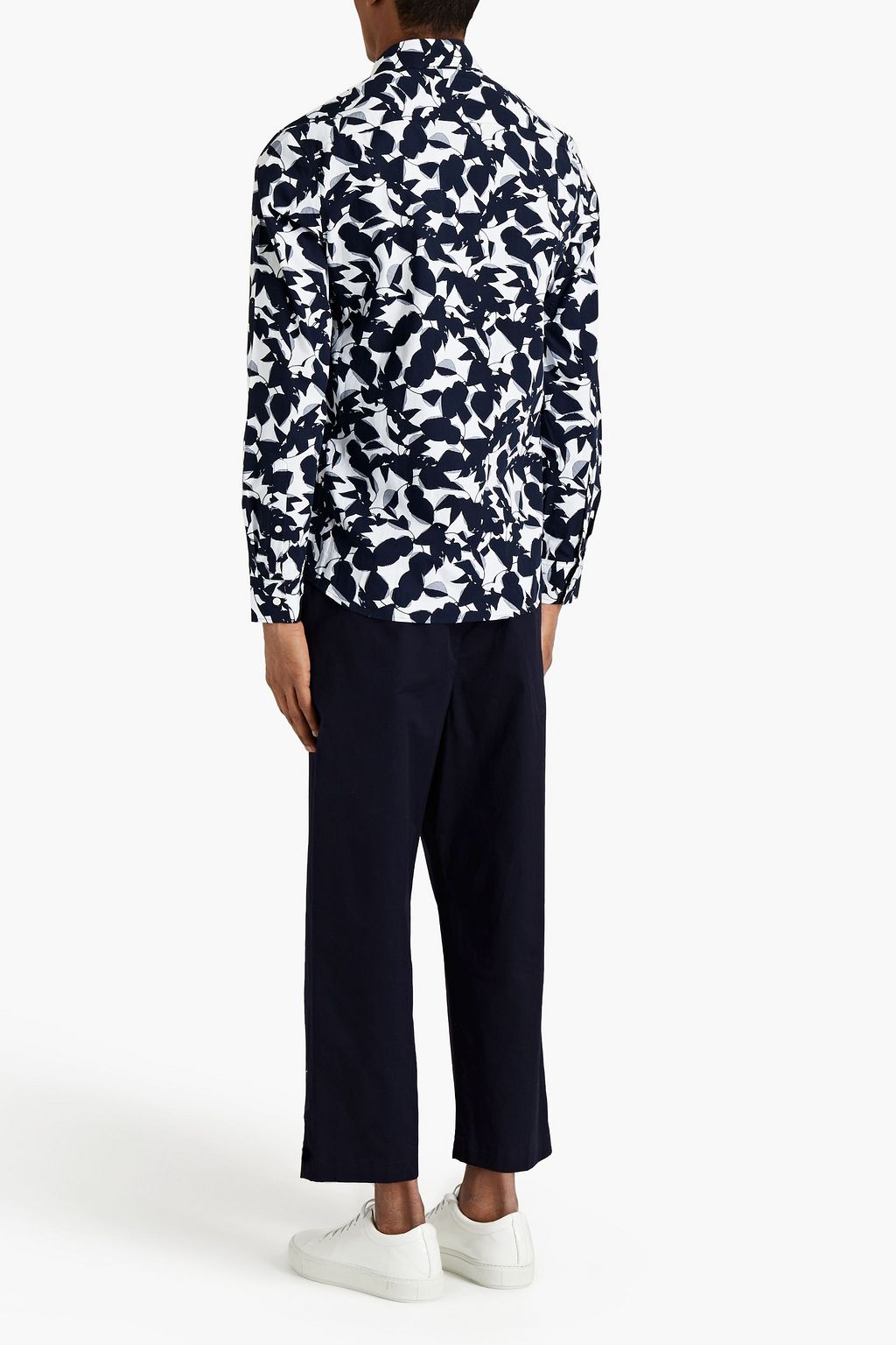 MICHAEL KORS Printed cotton-blend poplin shirt