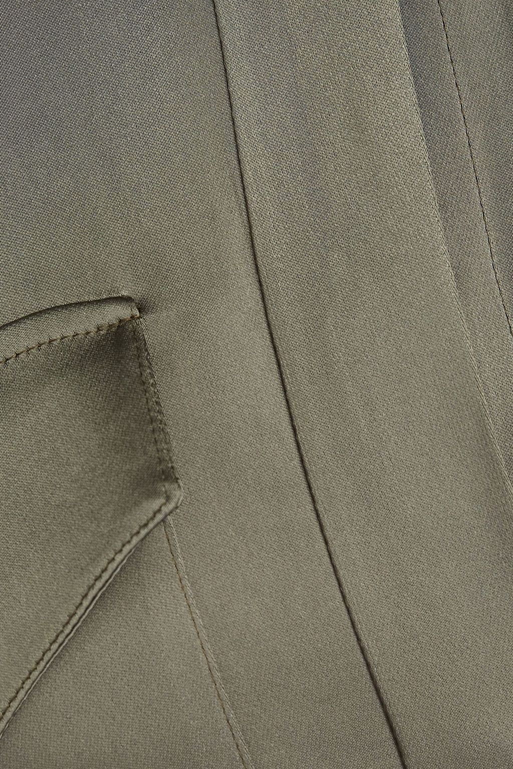 OFFICINE GÉNÉRALE Bonnie belted satin midi dress