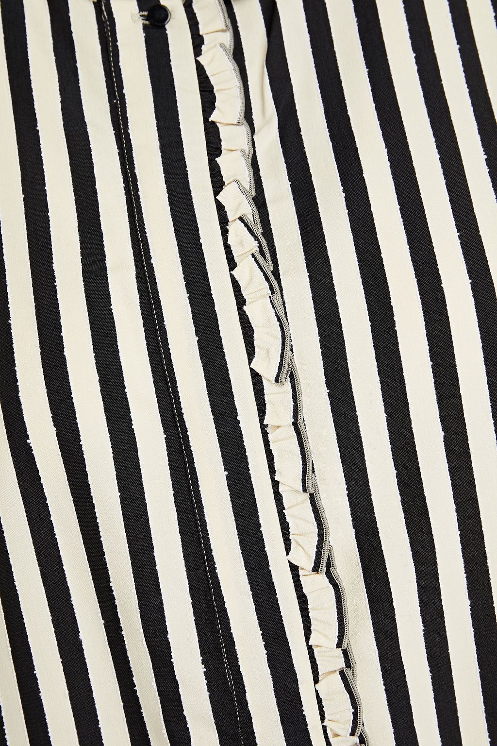 OFFICINE GÉNÉRALE Melody ruffle-trimmed striped jacquard dress