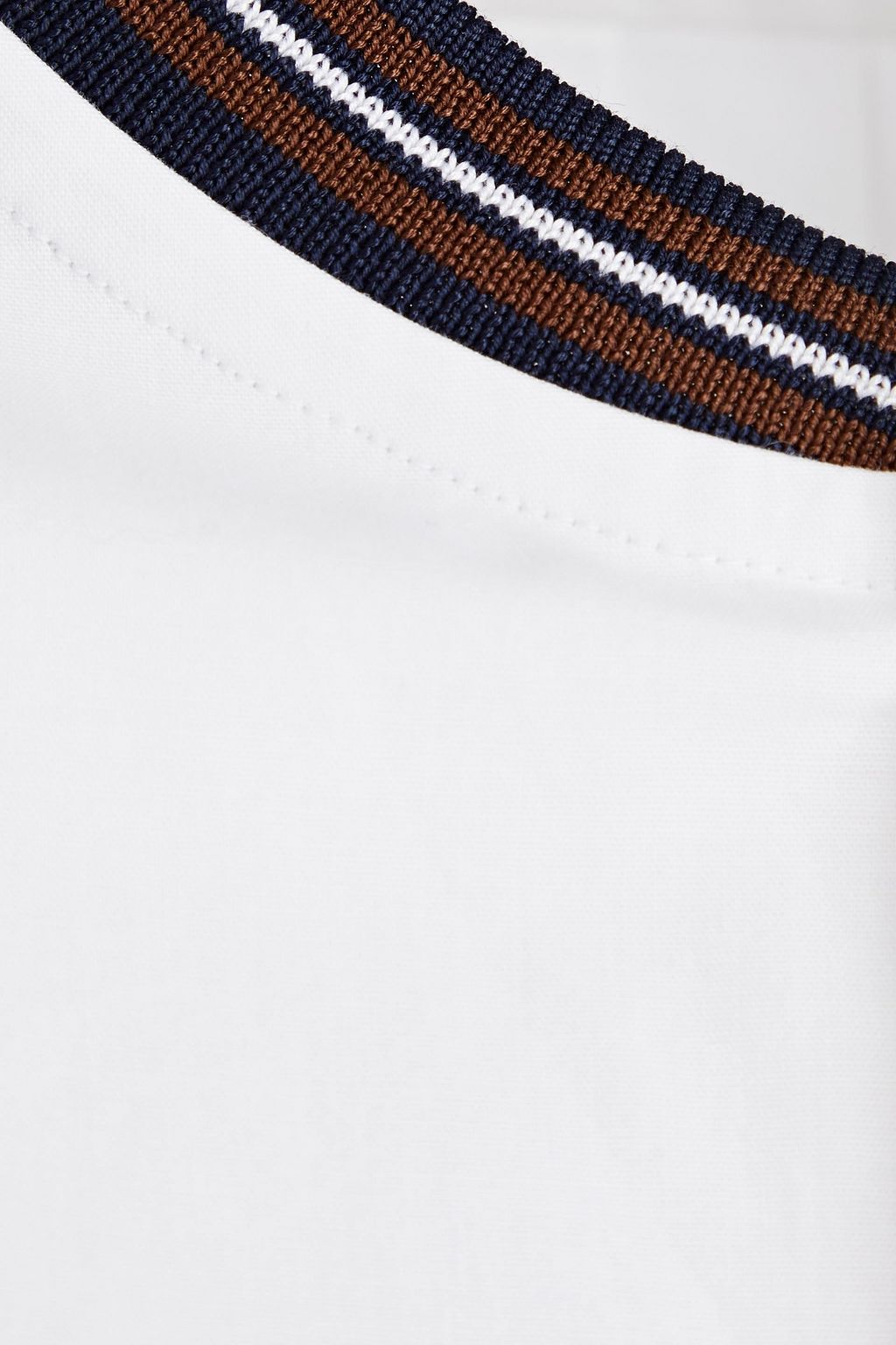 MICHAEL KORS Striped cotton-blend poplin shirt
