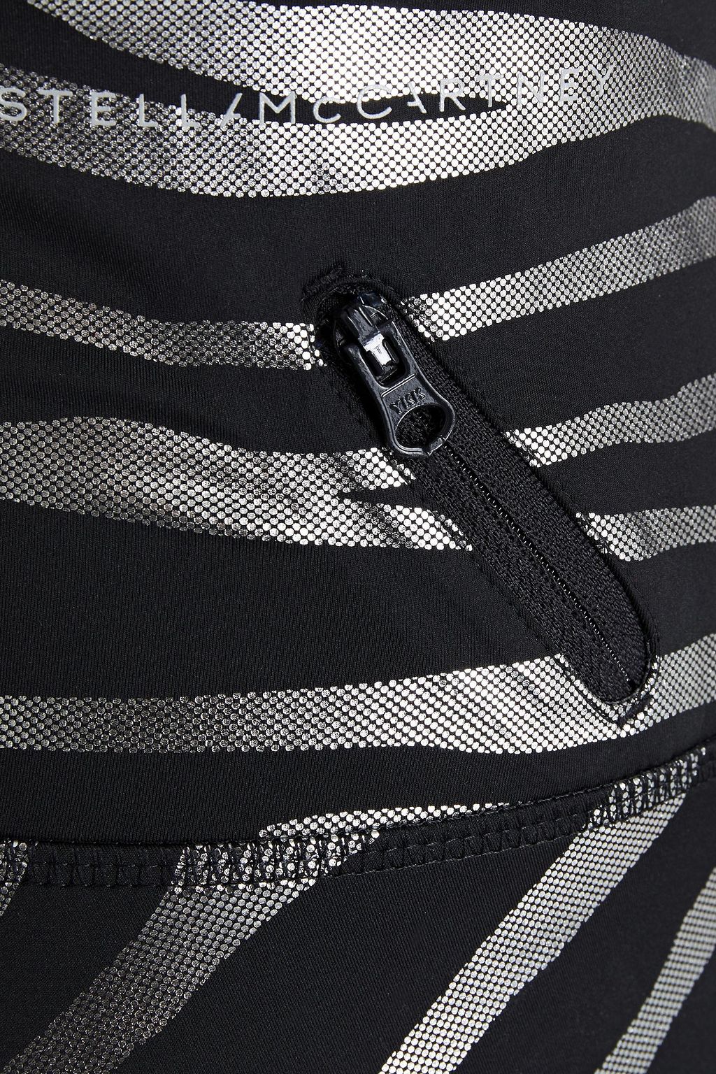 ADIDAS BY STELLA MCCARTNEY Metallic zebra-print stretch leggings