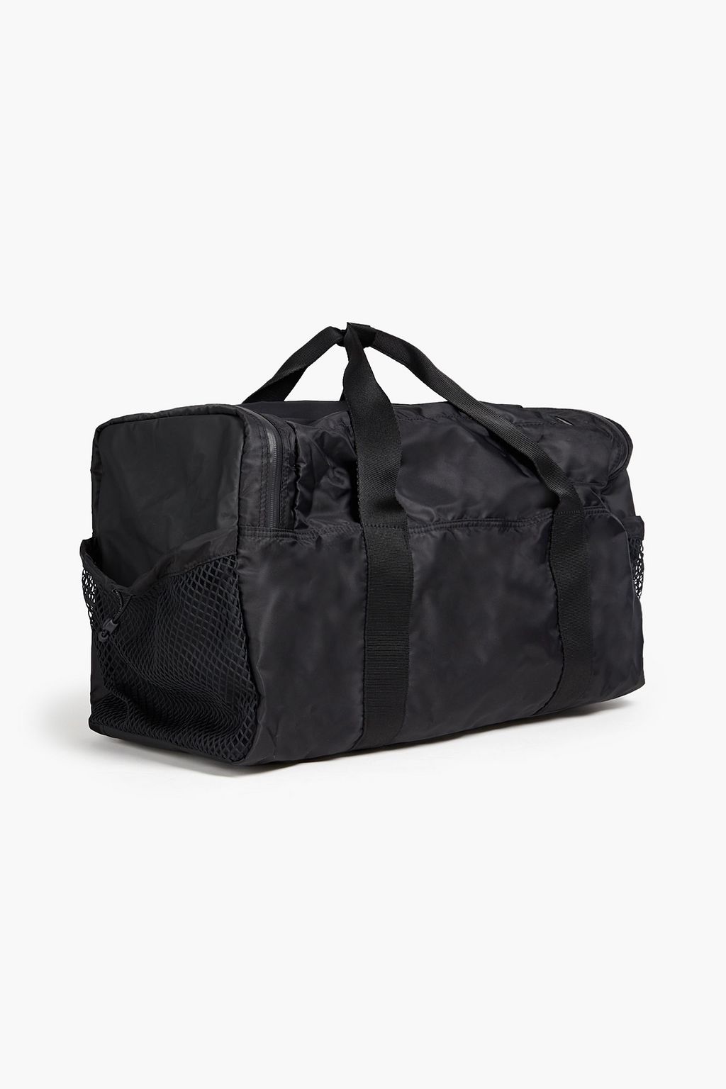 ADIDAS BY STELLA MCCARTNEY Mesh-trimmed logo-print recycled shell gym bag