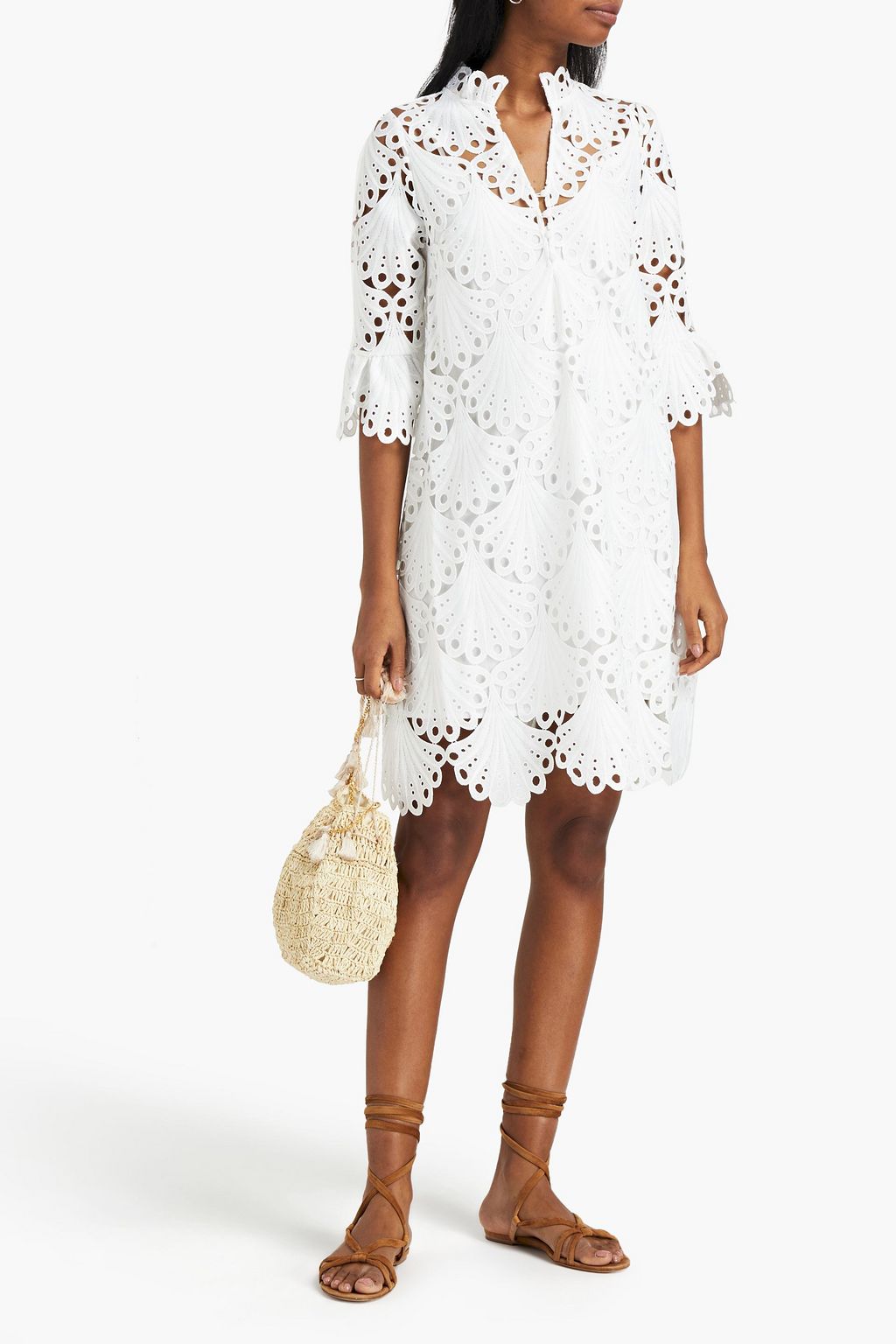 MAJE Broderie anglaise dress