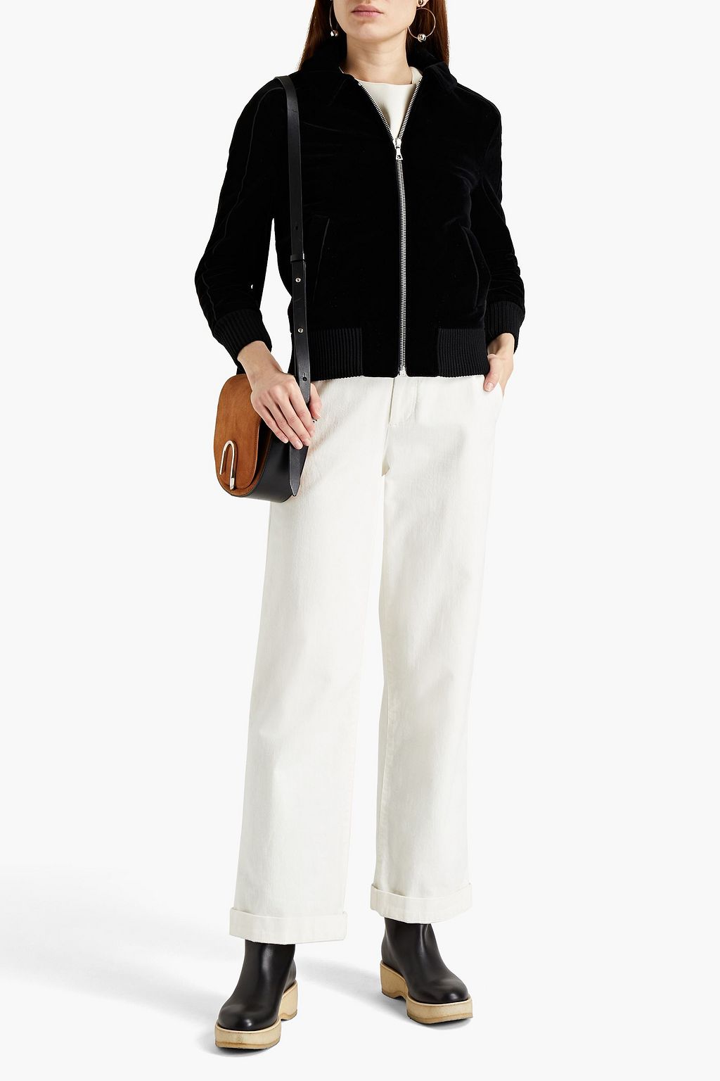 OFFICINE GÉNÉRALE Elise cotton-velvet bomber jacket